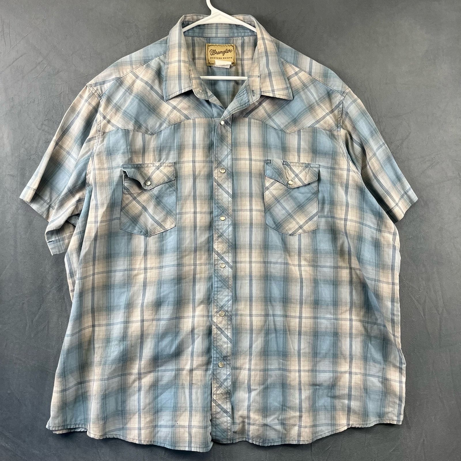 Chemise Serious Clothing Homme 2XL Rouge Plaid Western Pearl Snap - Vintage Y2K