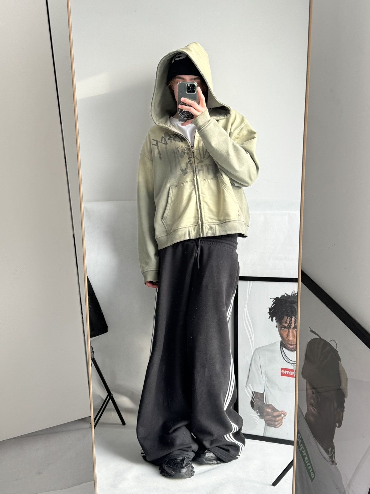 No Faith Studios NFS SPLIT ZIP JACKET LIGHT GREEN Zip Up Hoodie no faith Stu Size US L / EU 52-54 / 3 - 7 Thumbnail