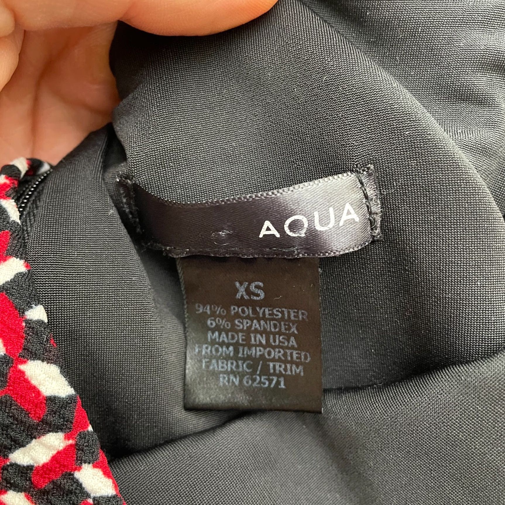 AQUA Aqua By Bloomingdale's Dress Womens XS A-Line Sleeveless V-Neck Multi Geometric Size XS / US 0-2 / IT 36-38 - 4 Thumbnail