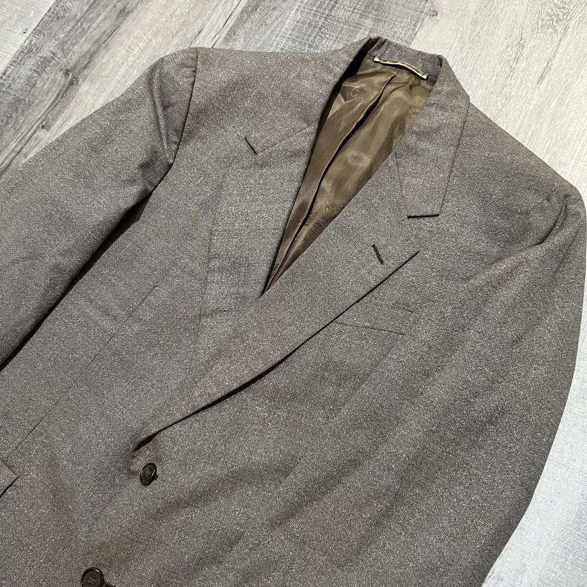 Hickey Freeman × Vintage VTG Hickey Freeman Canterbury Collection Grey Sport Coat Size 42R - 2 Thumbnail