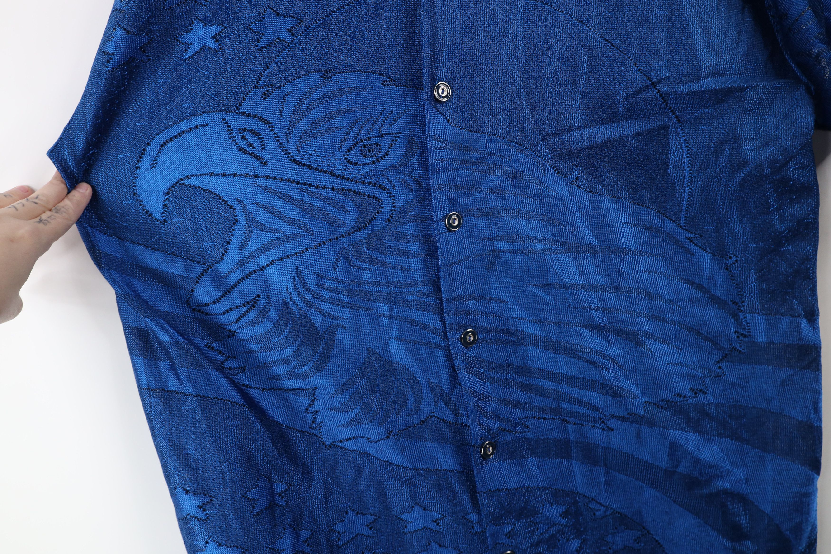 Vintage Vintage 90s Y2K Streetwear All Over Print Knit Button Shirt Size US XXL / EU 58 / 5 - 4 Thumbnail