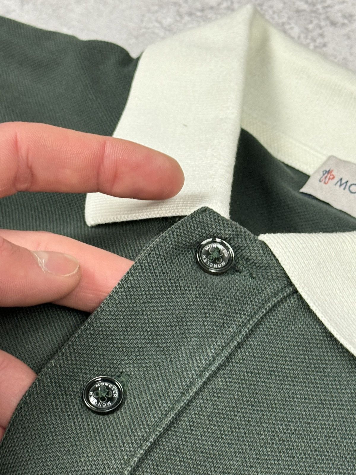 Moncler Moncler Polo T-shirt Green Size XL Size US XL / EU 56 / 4 - 7 Thumbnail