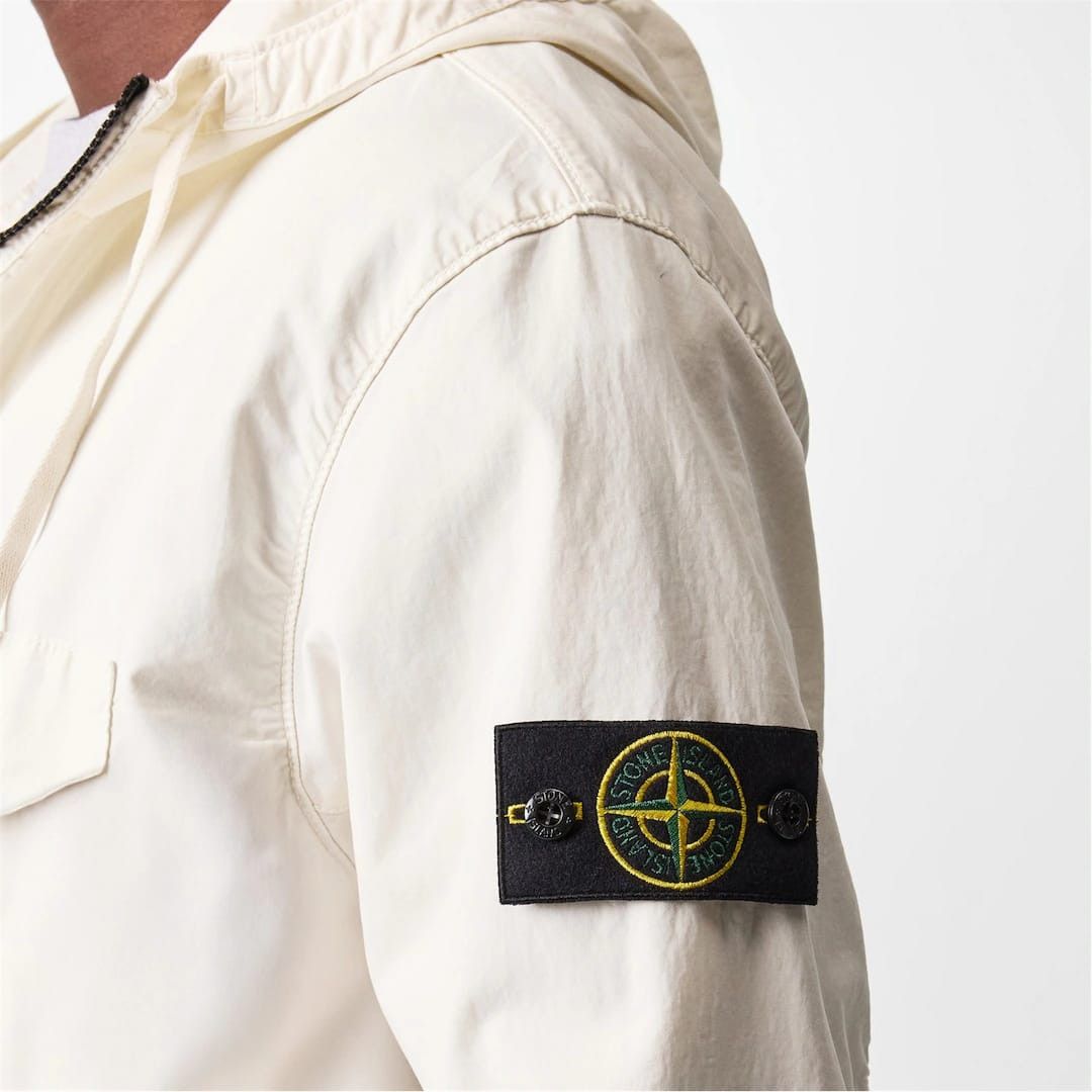 Stone Island o1g2r1mq0526 Supima Cotton Twill Hooded Jacket in Ivory Size US S / EU 44-46 / 1 - 5 Thumbnail