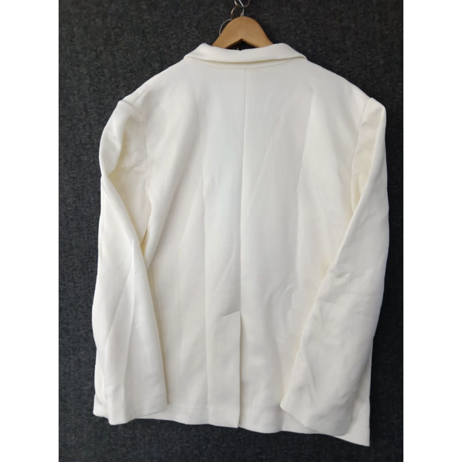 Vintage Stylus Jacket XL Ivory Two-Button Single-Breasted Formal 2 Piece Men’s Suit Jacket & Coat Size 46R - 2 Thumbnail
