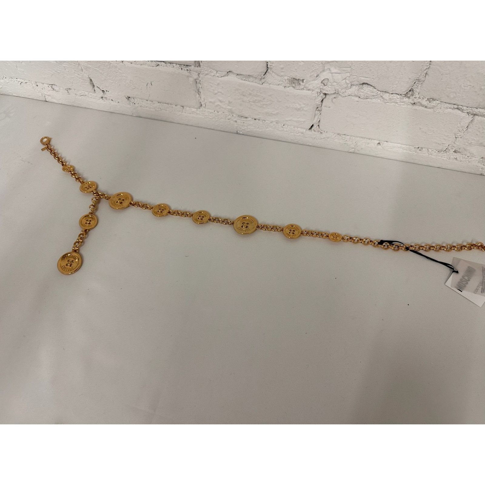 Moschino AW23 Moschino Couture Jeremy Scott Gold Dress Belt Buttons Size ONE SIZE - 4 Thumbnail