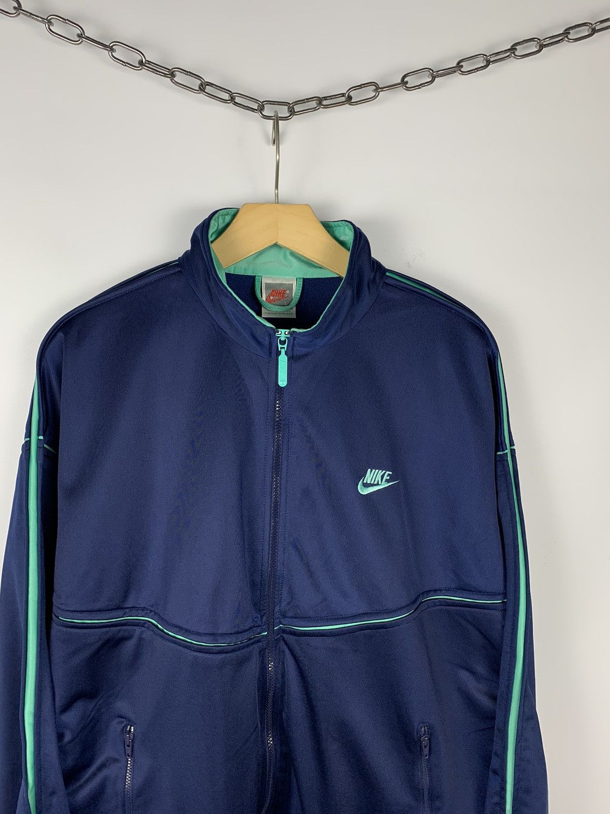 Nike Vintage 90’s Nike Retro Nylon Track Jacket Full Zip Swoosh Size US L / EU 52-54 / 3 - 2 Thumbnail