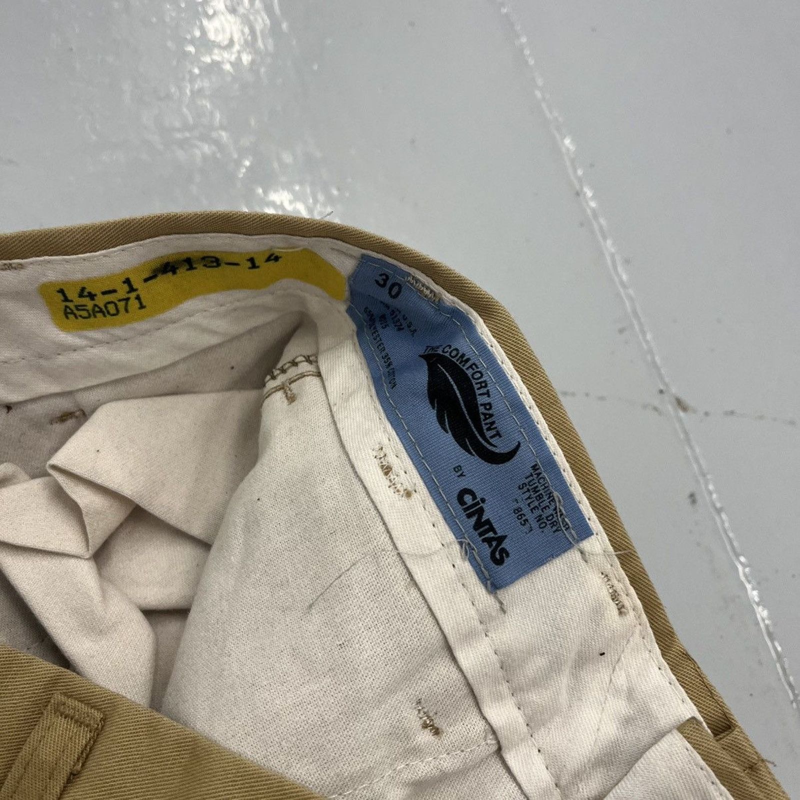 Other Vintage 70s 80s Cintas Tan Canvas Workwear Chinos 29x27 Size US 29 - 5 Thumbnail