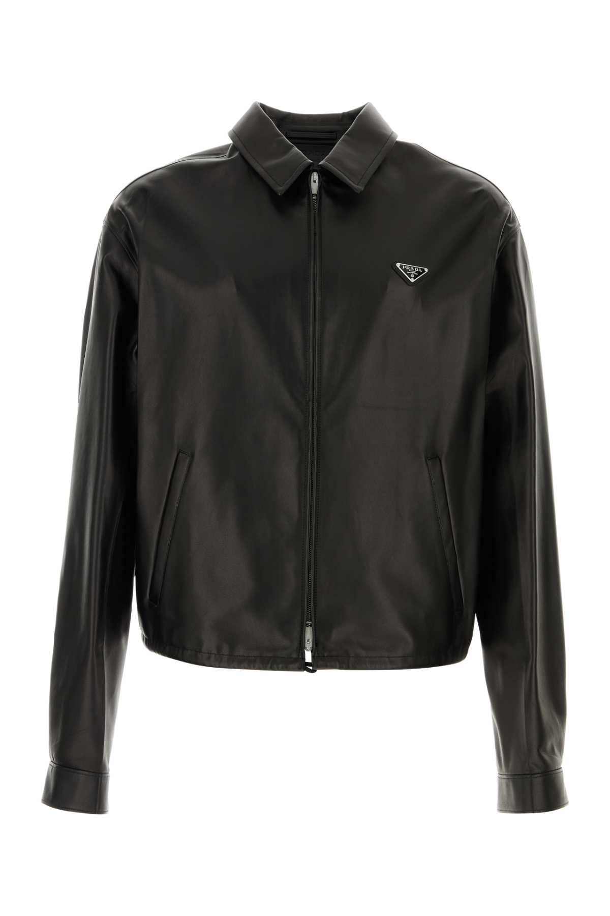 Prada Nappa Leather Biker Jacket | Grailed