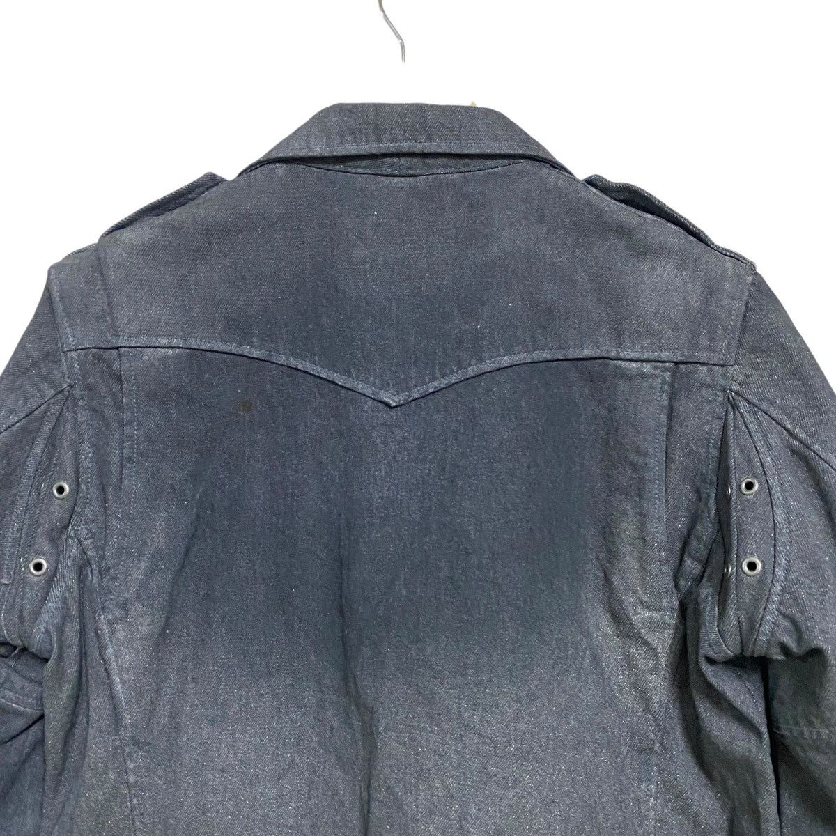 Le Grande Bleu (L.G.B.) Maniac Works Black Waxed Denim Biker Jacket Size US M / EU 48-50 / 2 - 8 Thumbnail