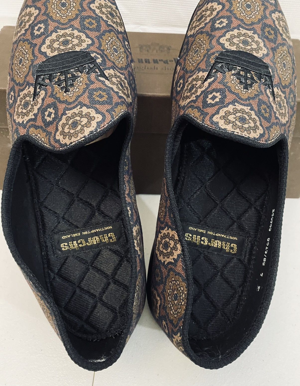 Church's Church’s 🏴󠁧󠁢󠁥󠁮󠁧󠁿 Kanvas Quilted Insole Suede House Slipper 8 New Size US 8 / EU 41 - 7 Thumbnail