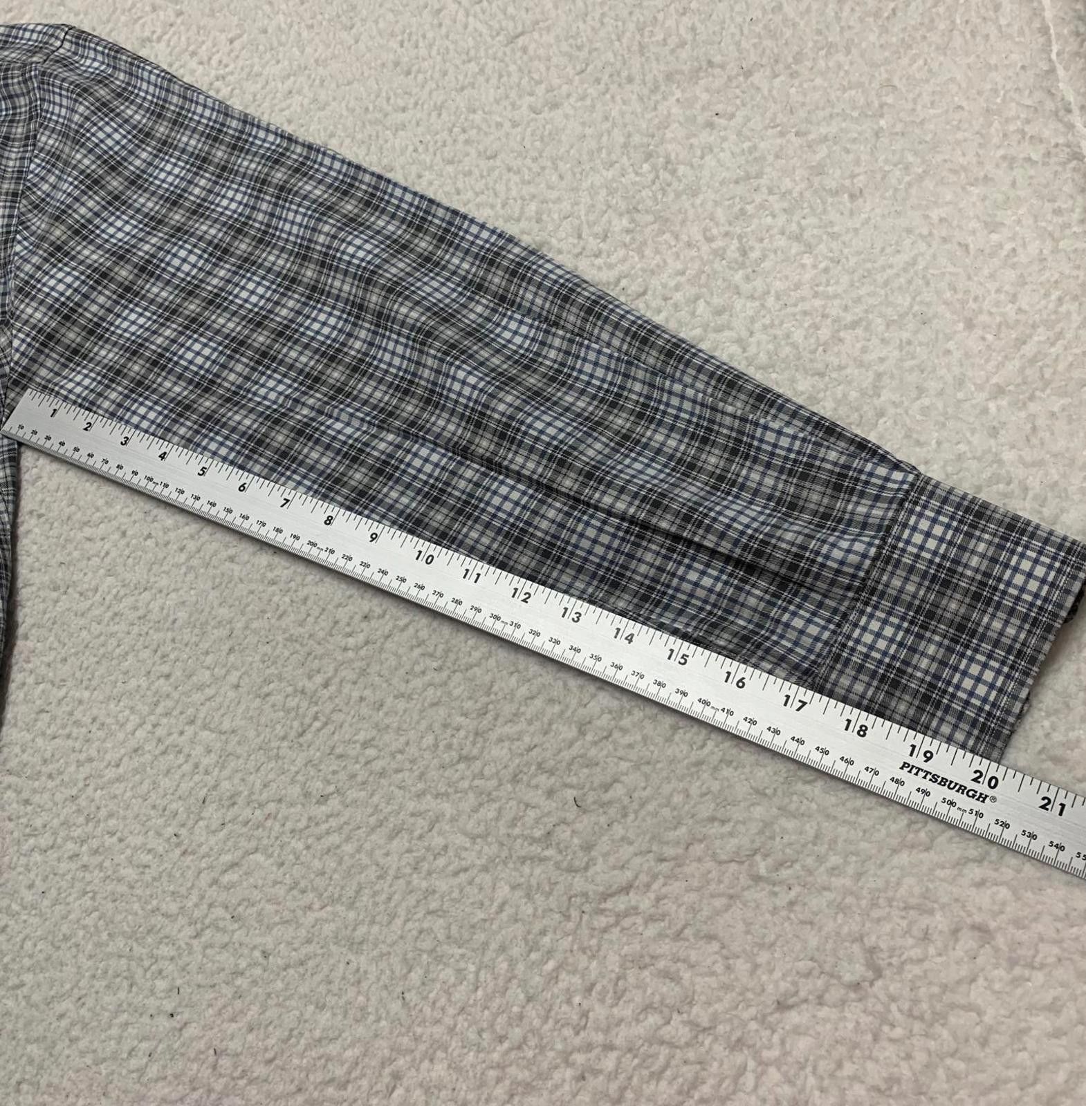 Other Maker Company Mens Large Black Gray Classic Plaid Shirt Size 42R - 8 Thumbnail