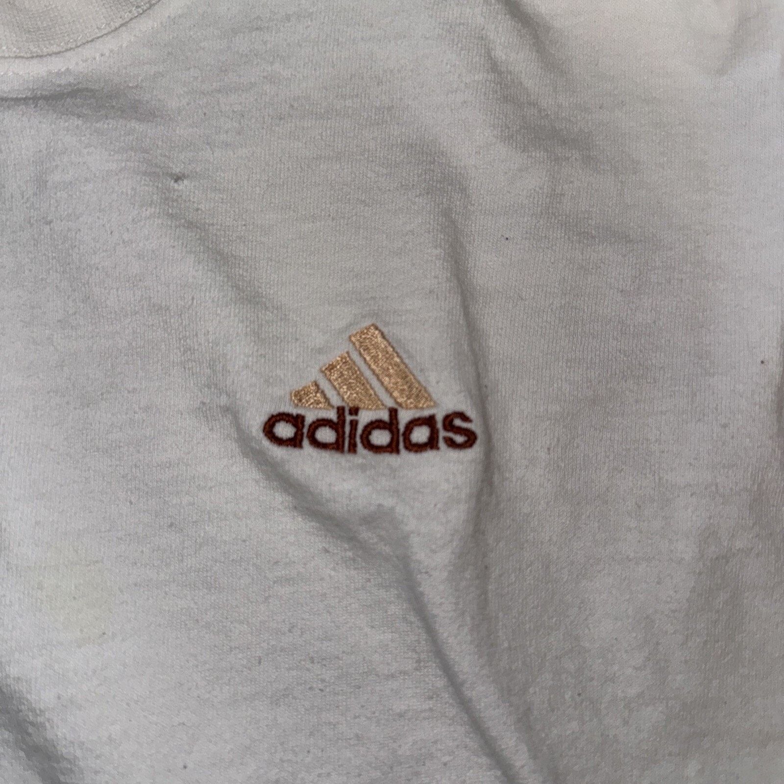 Adidas Vintage Adidas Long Sleeve Shirt White Medium 18x22 Size US M / EU 48-50 / 2 - 2 Thumbnail
