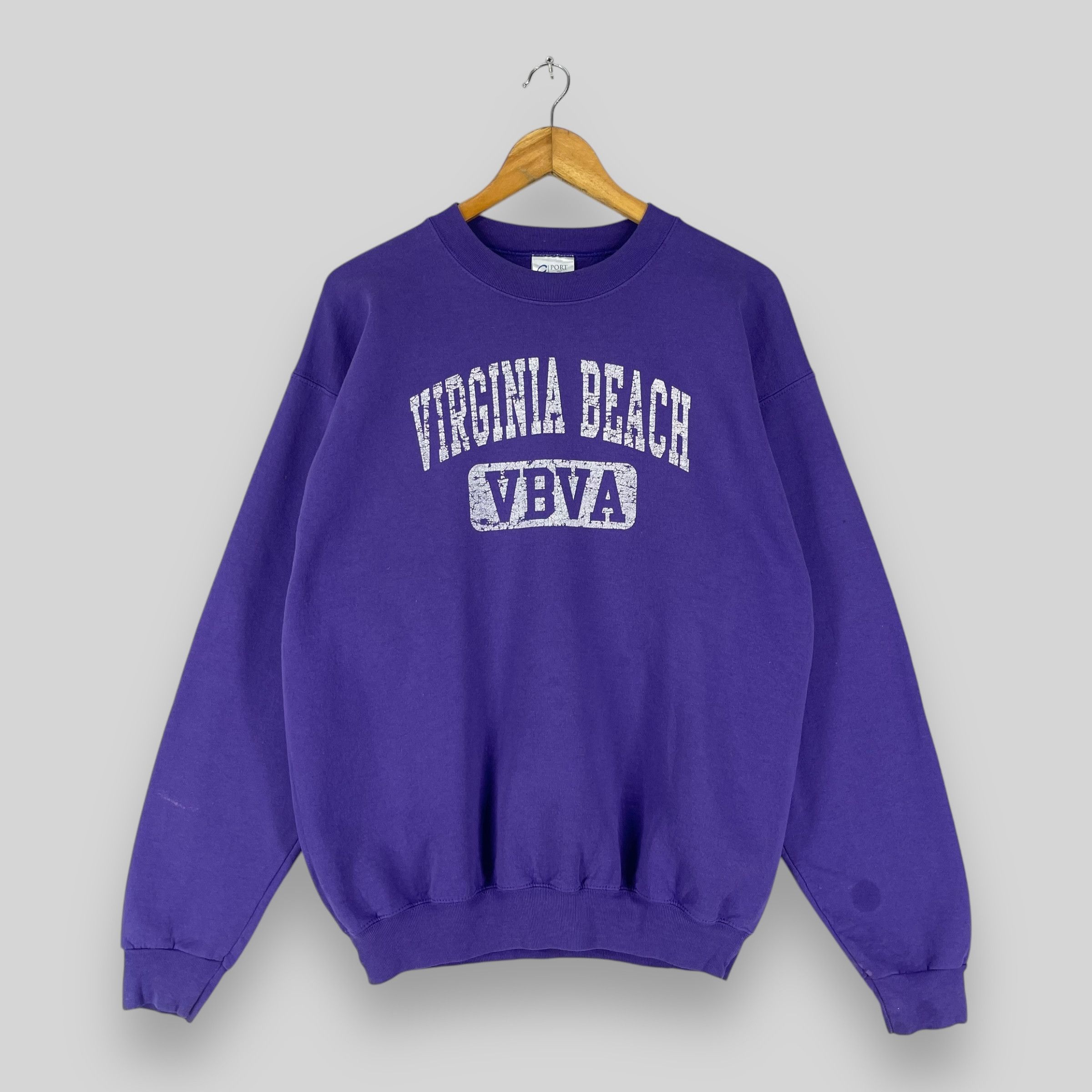 Vintage Vintage VIRGINIA BEACH Spellout Distressed Sweatshirt Size US M / EU 48-50 / 2 - 1 Thumbnail