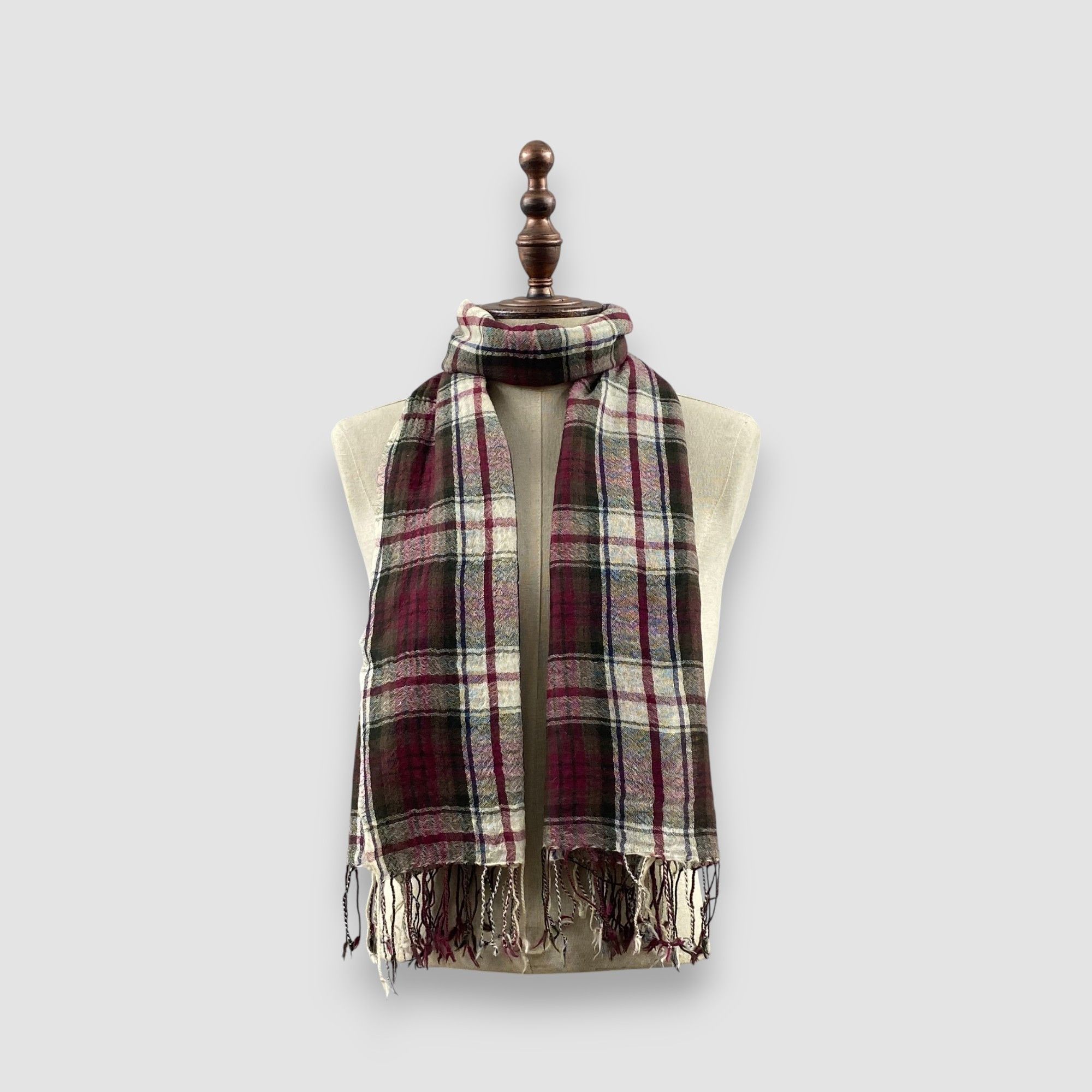 Japanese Brand Vintage Glen Prince Scarf Muffler Wool Shawl Wraps Scarves Size ONE SIZE - 2 Thumbnail