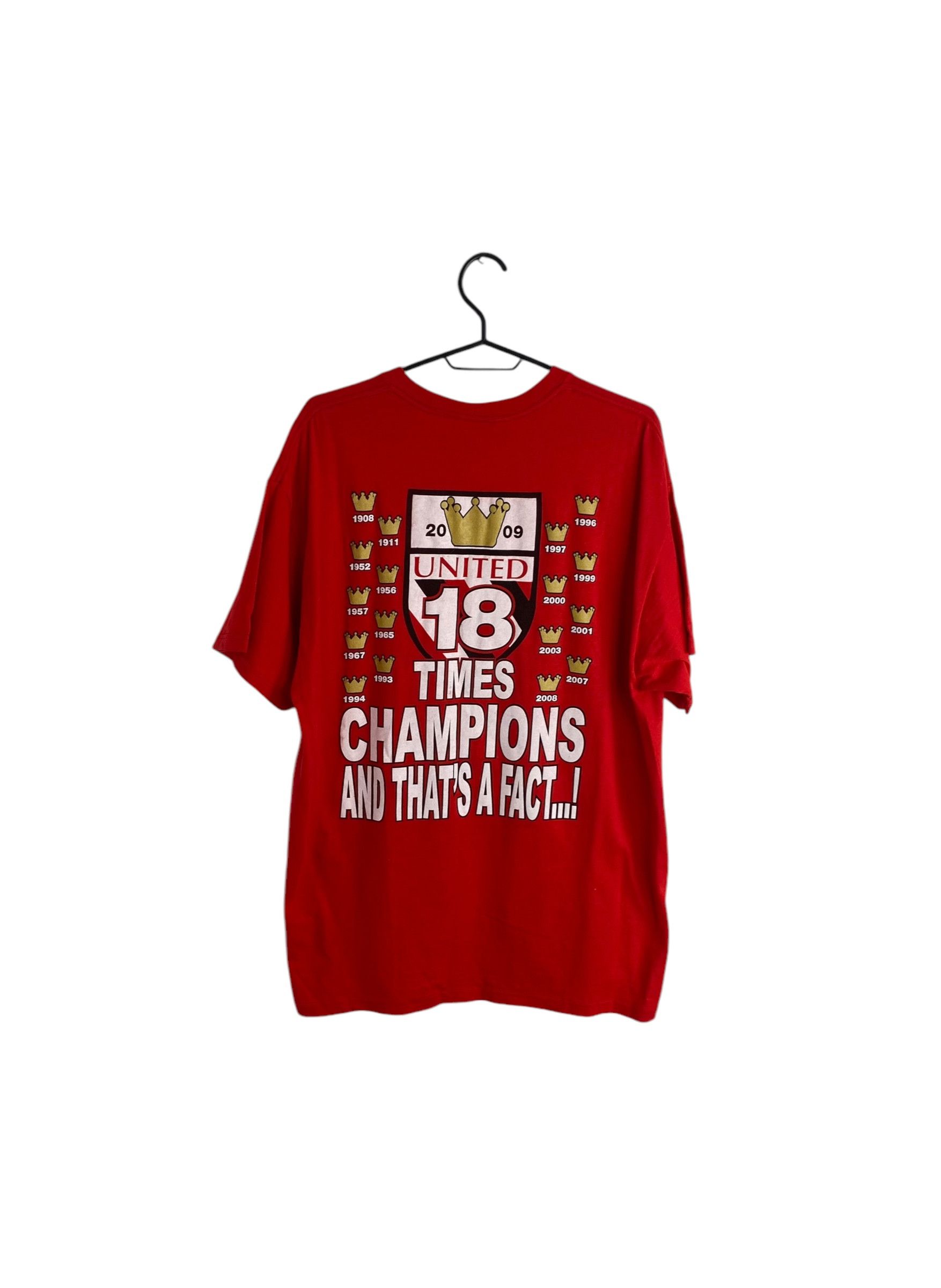 Vintage Manchester United 2009 vintage doublesided tee Size US XL / EU 56 / 4 - 5 Thumbnail