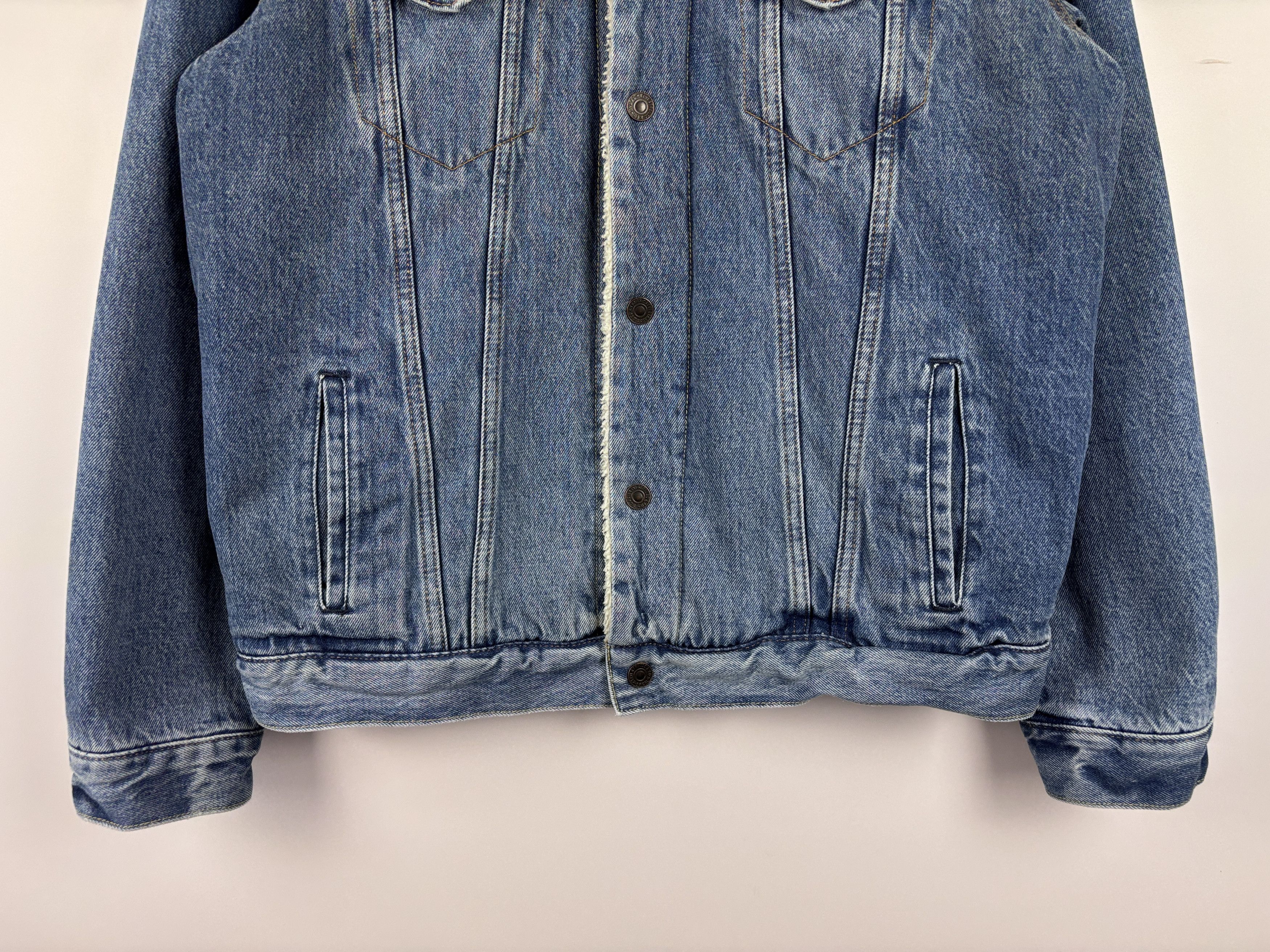 Levi's Mens Levis Sherpa Denim Jacket Trucker Blue Size L Size US L / EU 52-54 / 3 - 3 Thumbnail