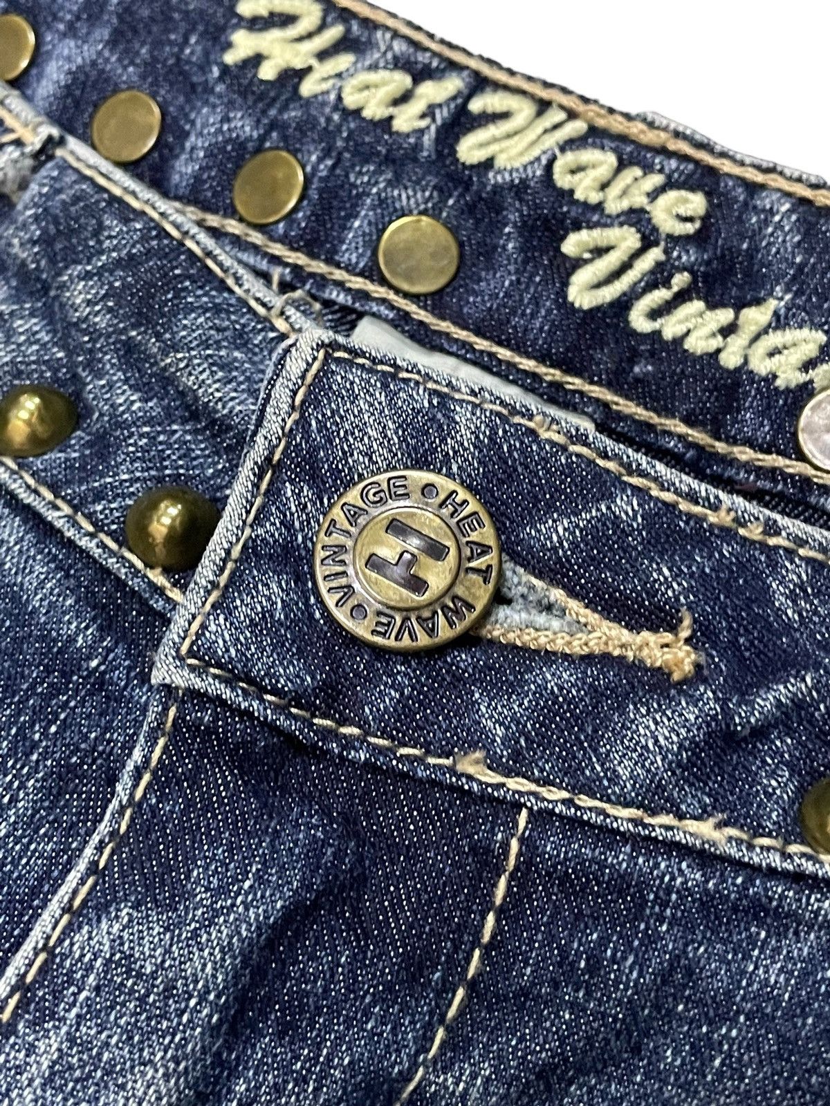 Hysteric Glamour × In The Attic Heatwave Studded Trimmed Flared Jeans Size US 32 / EU 48 - 11 Thumbnail