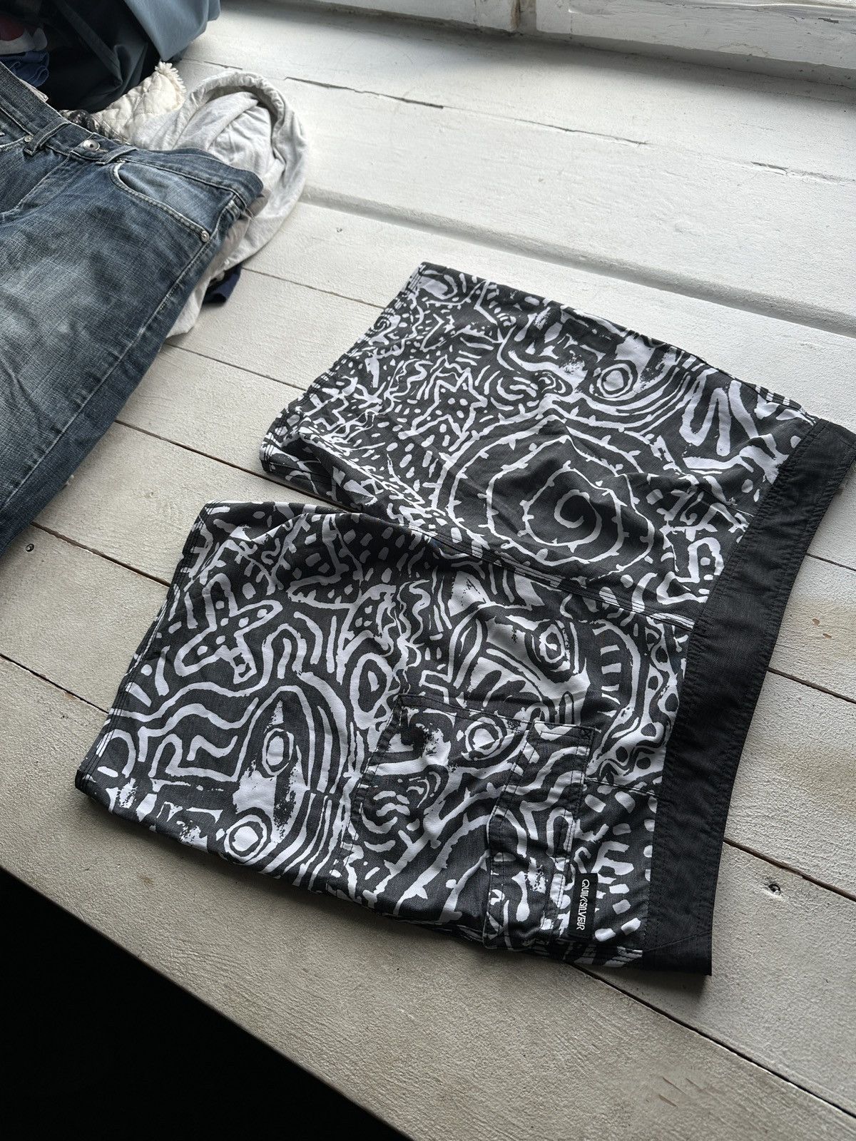 Quiksilver 🚨Vintage Quiksilver Shorts Big Logo Y2K Style 90s Surfing Size US 34 / EU 50 - 6 Thumbnail