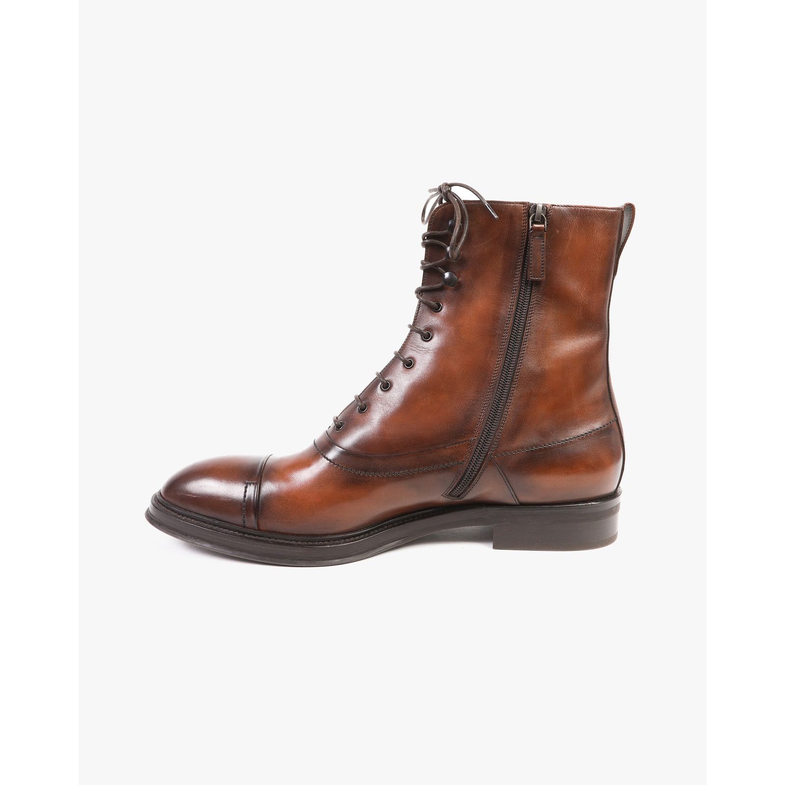 Berluti FW17 Eris Bergen Lace Boots in Brown Leather Size US 11 / EU 44 - 4 Thumbnail