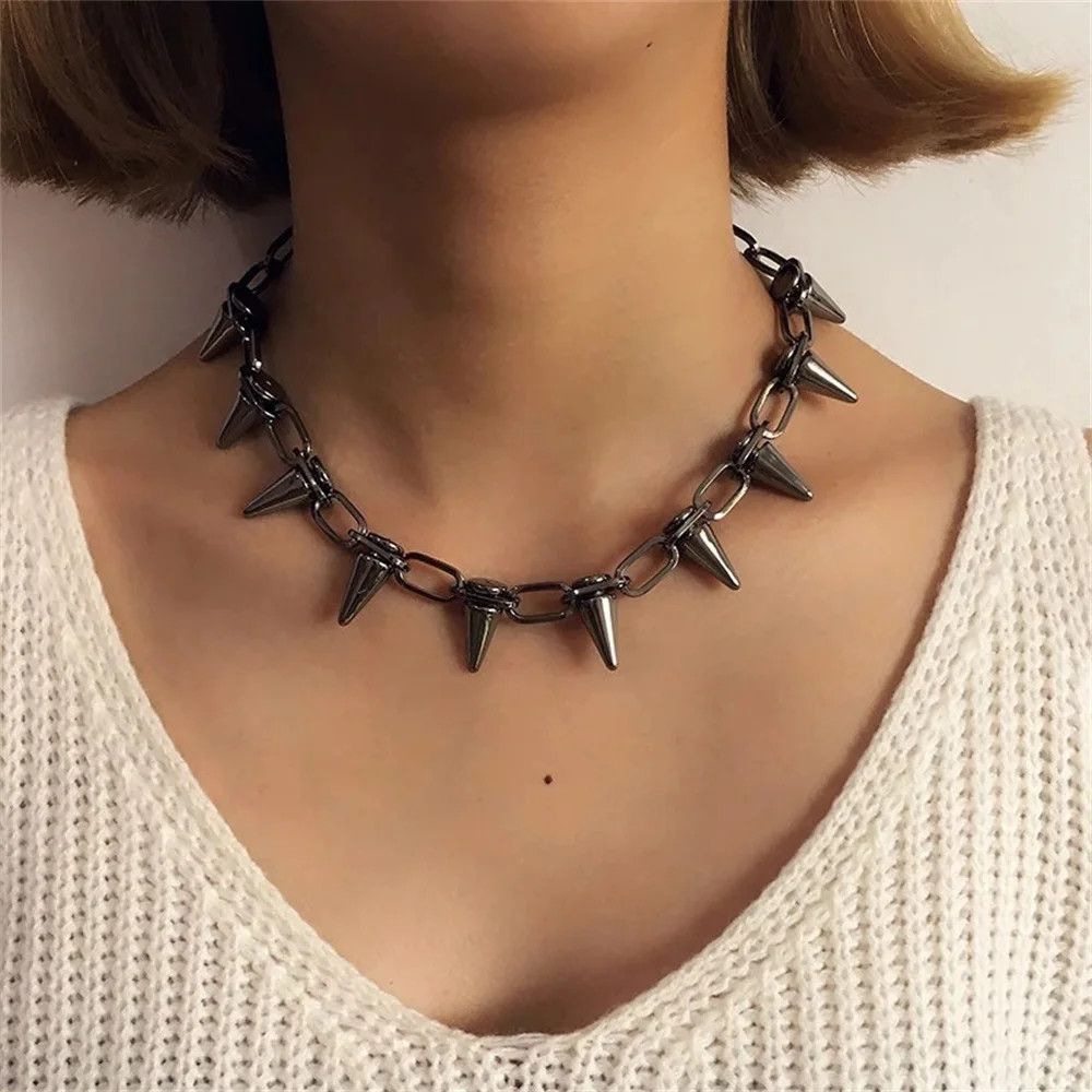 Japanese Brand × Jewelry Goth Punk Spikes Choker Necklace Chain Size ONE SIZE - 3 Thumbnail