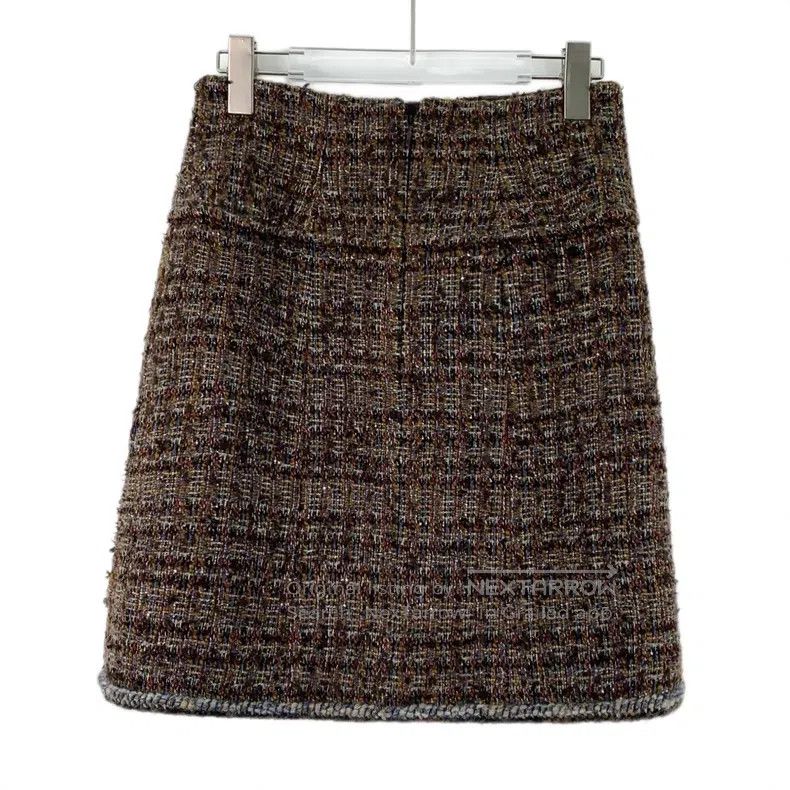 Chanel Chanel Deep Forest Series Dark Brown Plaid Woven Tweed Cas Size 25" / US 0 / IT 36 - 2 Thumbnail