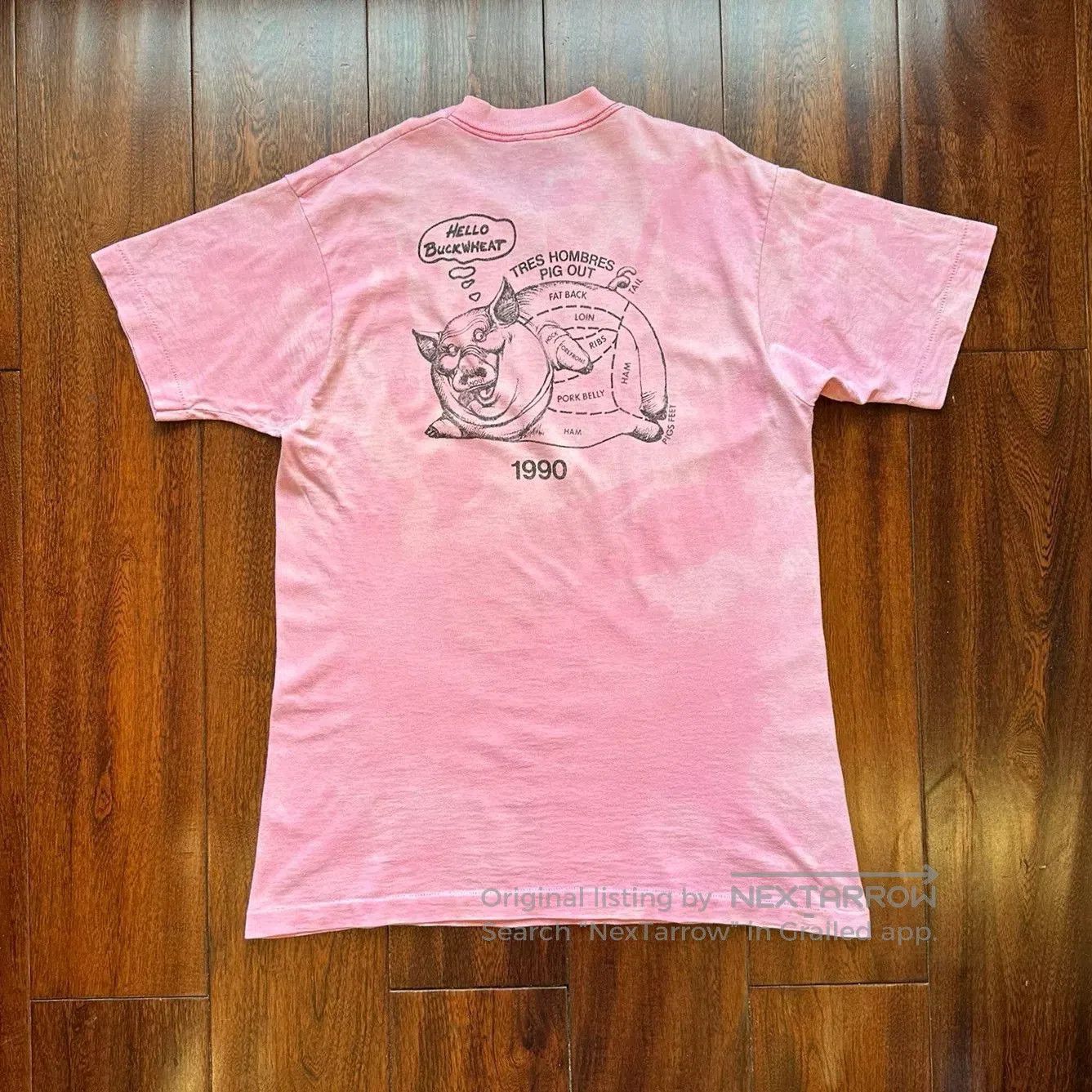Vintage Pig Vintage Faded 90s Cartoon Tee. Size US M / EU 48-50 / 2 - 2 Thumbnail