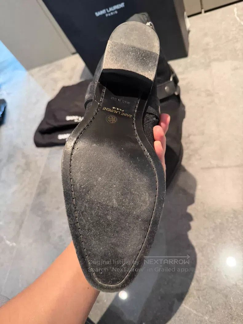 Saint Laurent Paris Saint Laurent Paris Men's black suede side buckle leather Size US 8.5 / EU 41-42 - 5 Thumbnail