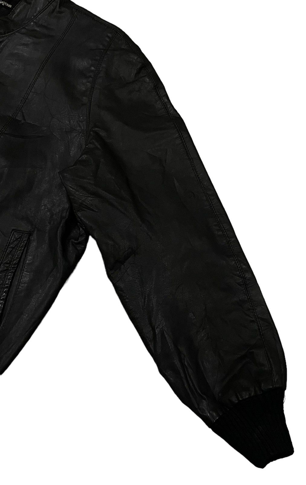 Comme des Garcons Tricot Comme Des Garcons Bomber Leather Jacket Size US M / EU 48-50 / 2 - 7 Thumbnail
