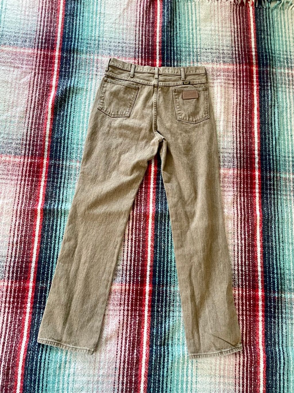 Wrangler 90s Wrangler 936 Slim Fit Cowboy Cut Tan Jeans 33x33 Size US 33 - 3 Thumbnail