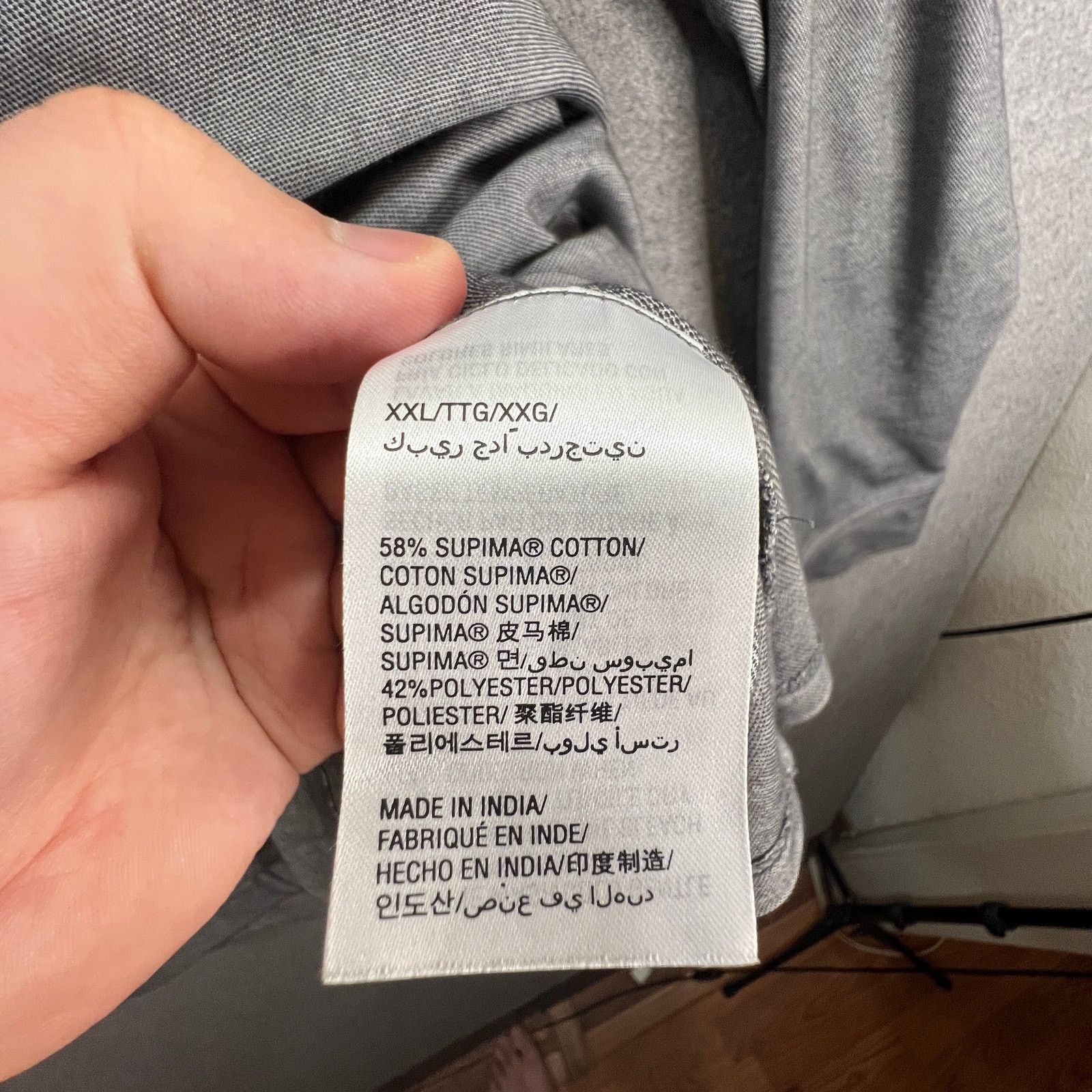 Tasso Elba Tasso Elba Shirt Adult Size XXL Gray Long Sleeve Size US XXL / EU 58 / 5 - 9 Thumbnail