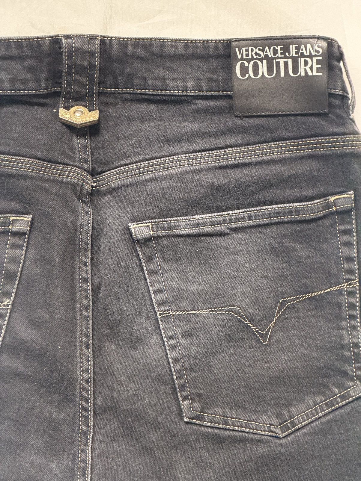 Versace Jeans Couture Versace Jeans Couture Black Slim Fit Designer Jeans Denim Size US 32 / EU 48 - 5 Thumbnail