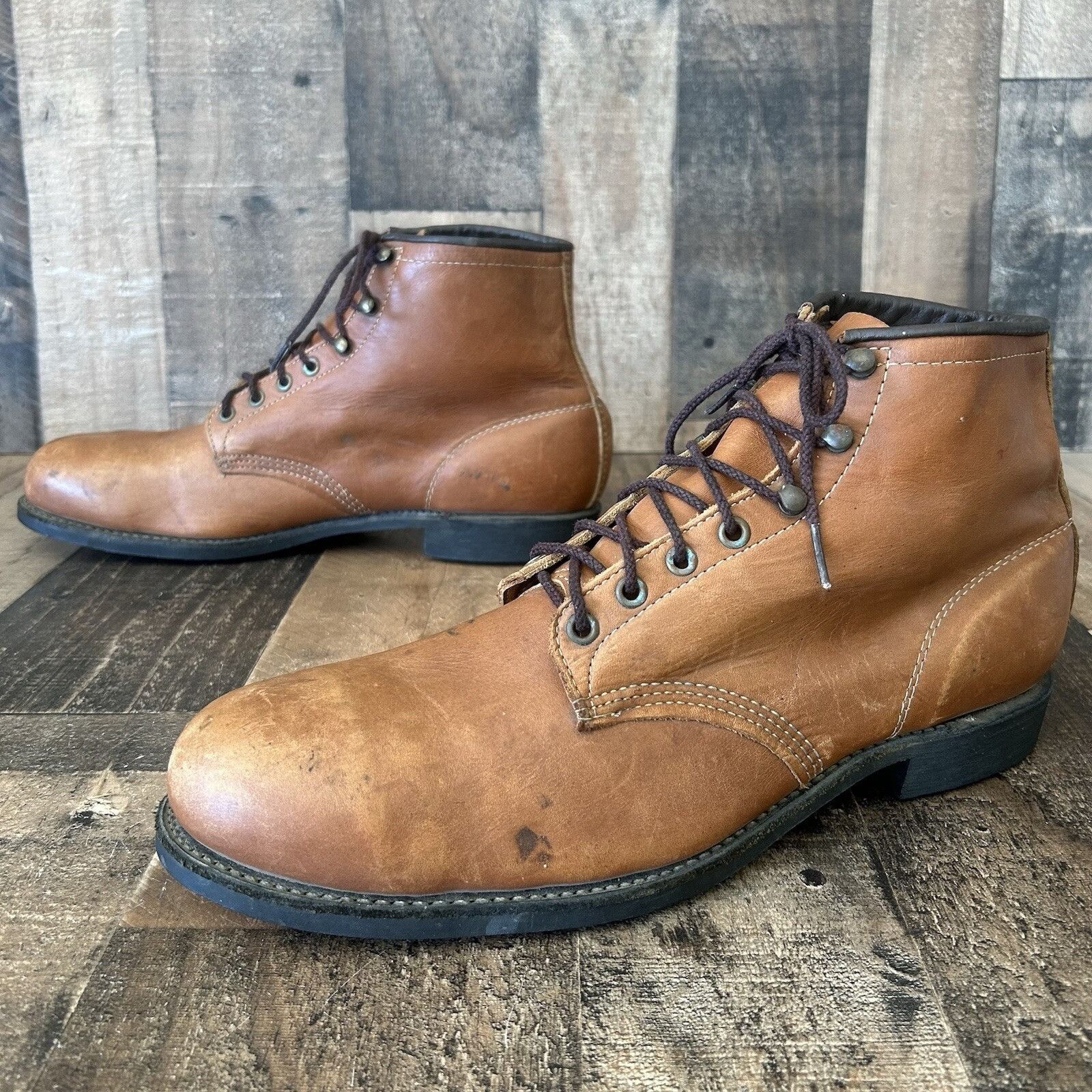 Chippewa Chippewa Vintage Steel Toe Brown Ankle Work Boots Mens 12 Size US 12 / EU 45 - 1 Thumbnail