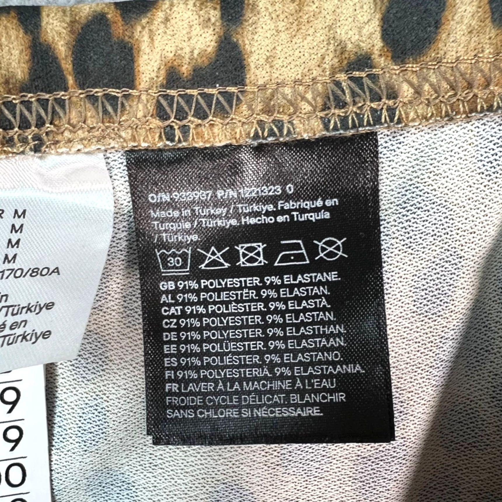 H&M H&M Womens Size Medium Leopard Print Flared Pants Stretchy Polyester Blend Size 32" / US 10 / IT 46 - 4 Thumbnail