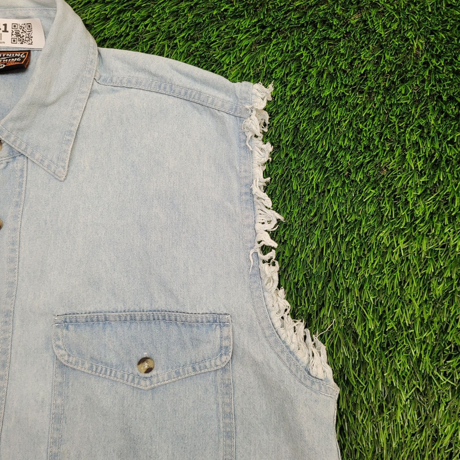 Vintage VTG 2003 Americade Lake George NY Cutoff Denim Shirt M Size US M / EU 48-50 / 2 - 8 Thumbnail