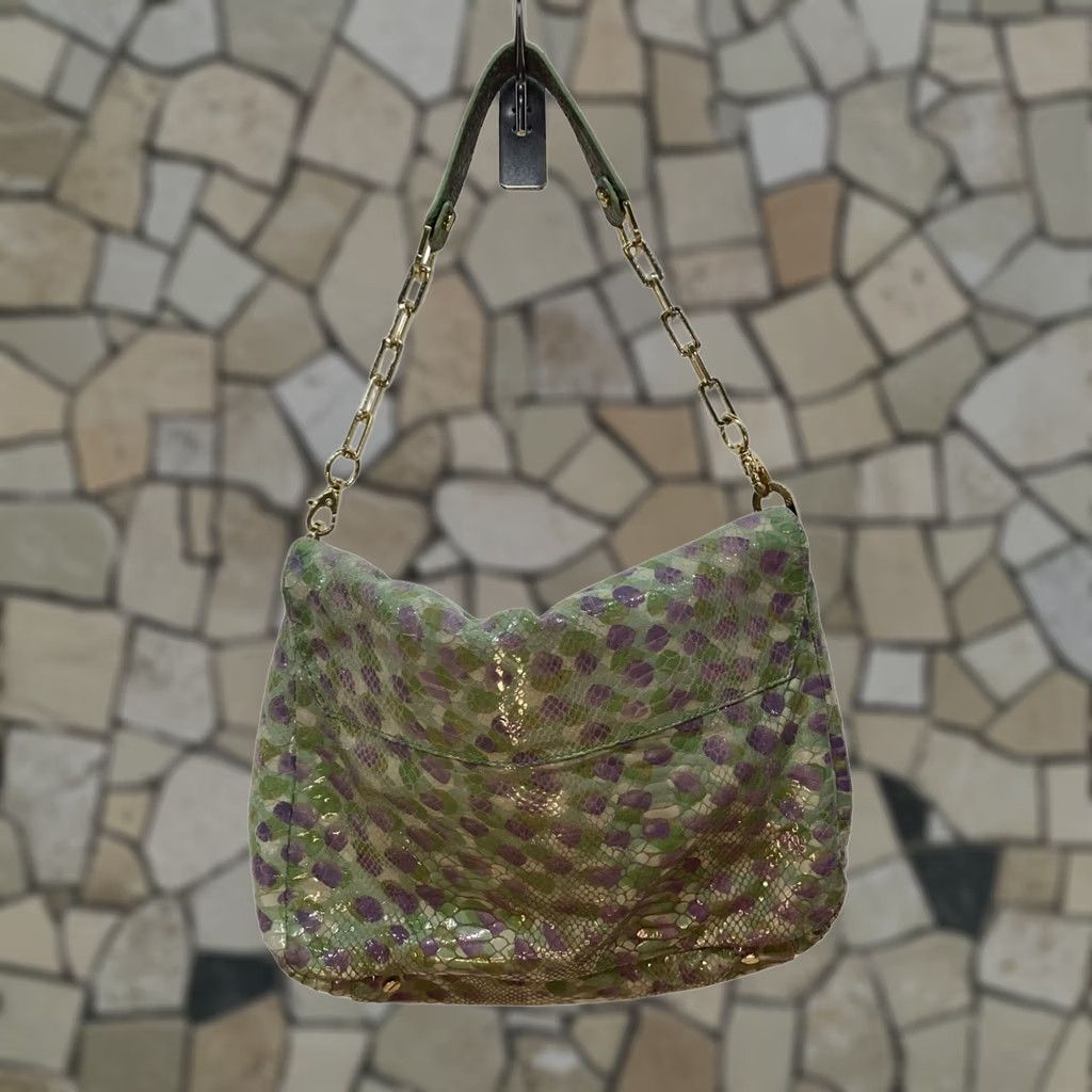 Tory Burch Tory Burch Suede Chain Shoulder Bag Women Green and Purple Exterior Color: Green and Purple Size ONE SIZE - 1 Thumbnail