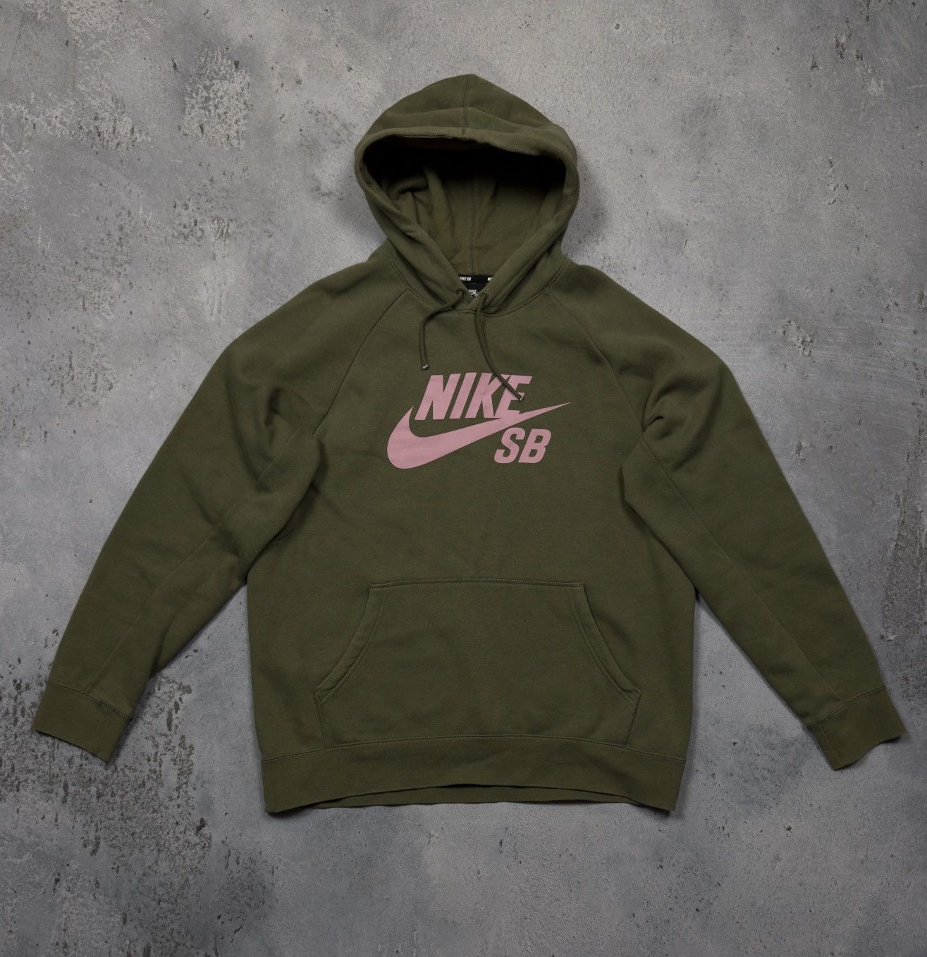 Nike SB khaki vintage hoodie swoosh logo acg