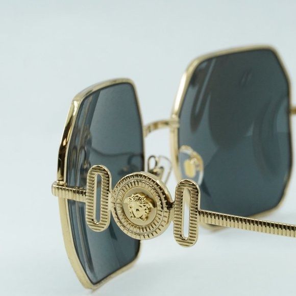 Versace 💯 NEWEST VERSACE VE2248 100287 GOLD GREY SQUARE SUNGLASSES Size ONE SIZE - 11 Thumbnail