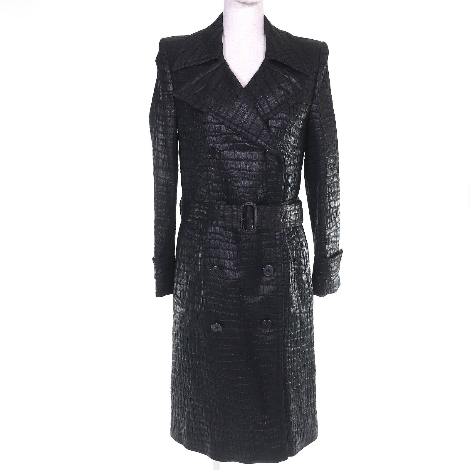 Dries Van Noten Dries Van Noten Dries Van Noten Crocodile Embossed Trench Coat Textile Outerwear DUTY FREE for USA Size ONE SIZE - 1 Thumbnail