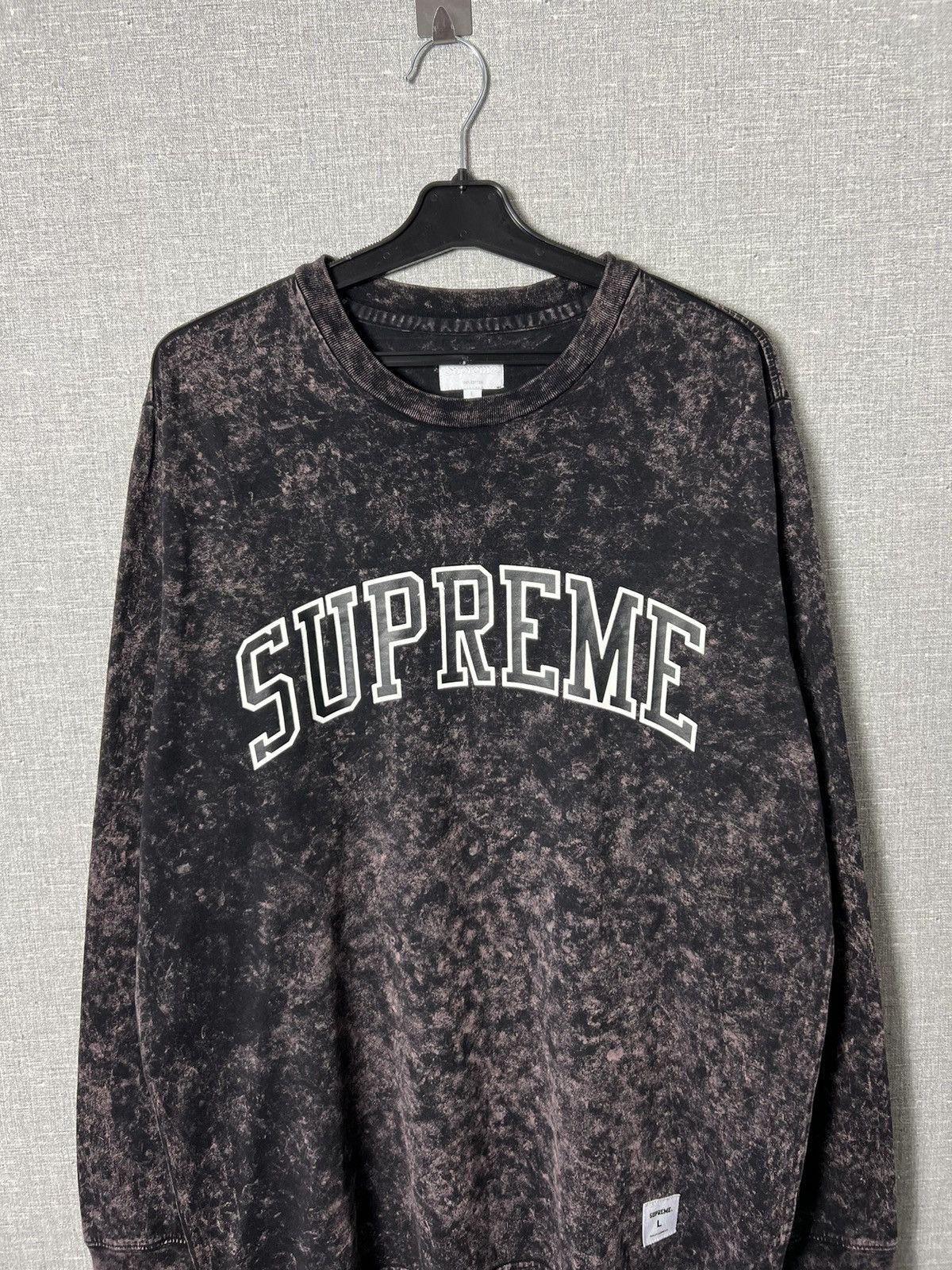 Supreme Supreme Acid Wash Arc Logo Tie Dye Long Sleeve Tee | Grailed