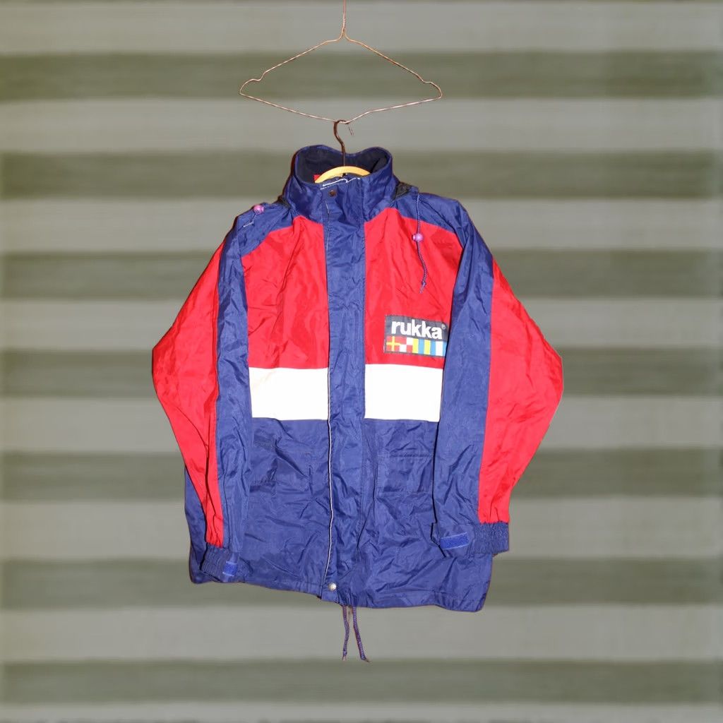 Vintage VINTAGE Rukka Yacht Wind jacket Shirt Mens L Red Blue Size US L / EU 52-54 / 3 - 1 Thumbnail
