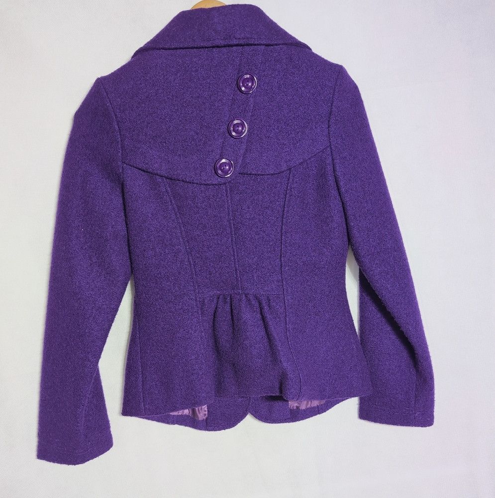 Designer Hong Rui Fang Purple Women's Tailored Jacket Sz S Size S / US 4 / IT 40 - 2 Thumbnail