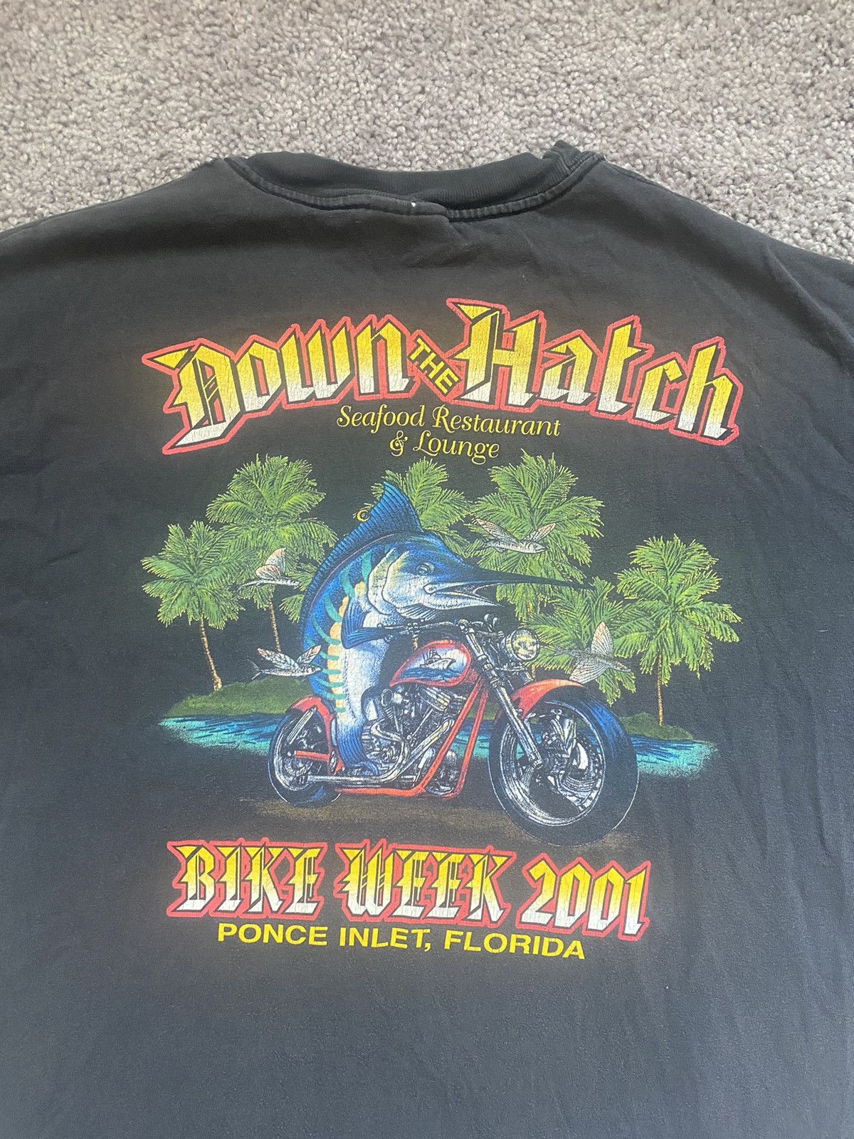 Harley Davidson × Vintage Vintage Faded Harley Davidson Tee Shirt Size US L / EU 52-54 / 3 - 3 Thumbnail
