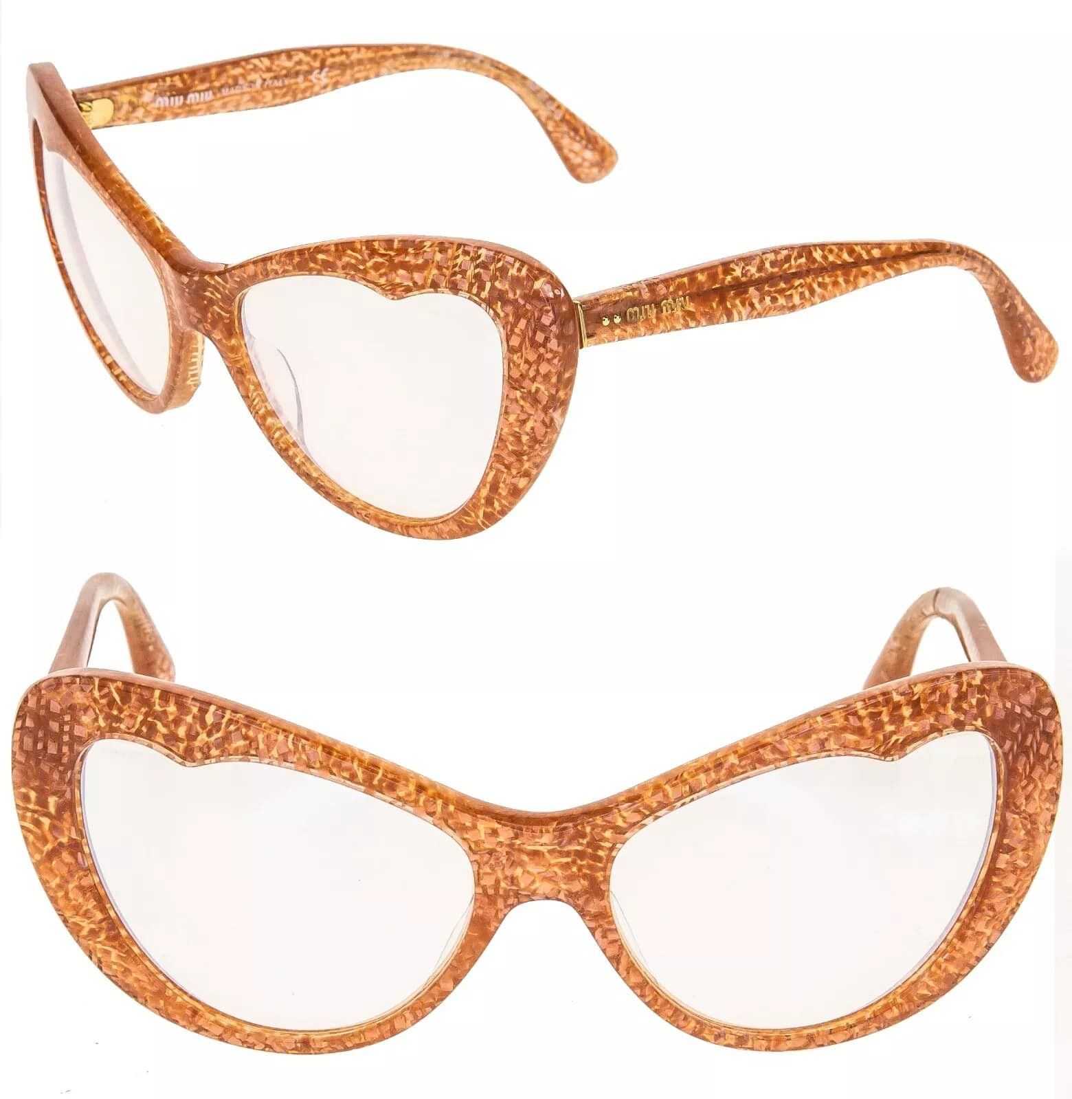 Miu Miu MIU MIU NOIR 04O Orange Apple Glitter Sequin SMU04O Size ONE SIZE - 1 Thumbnail