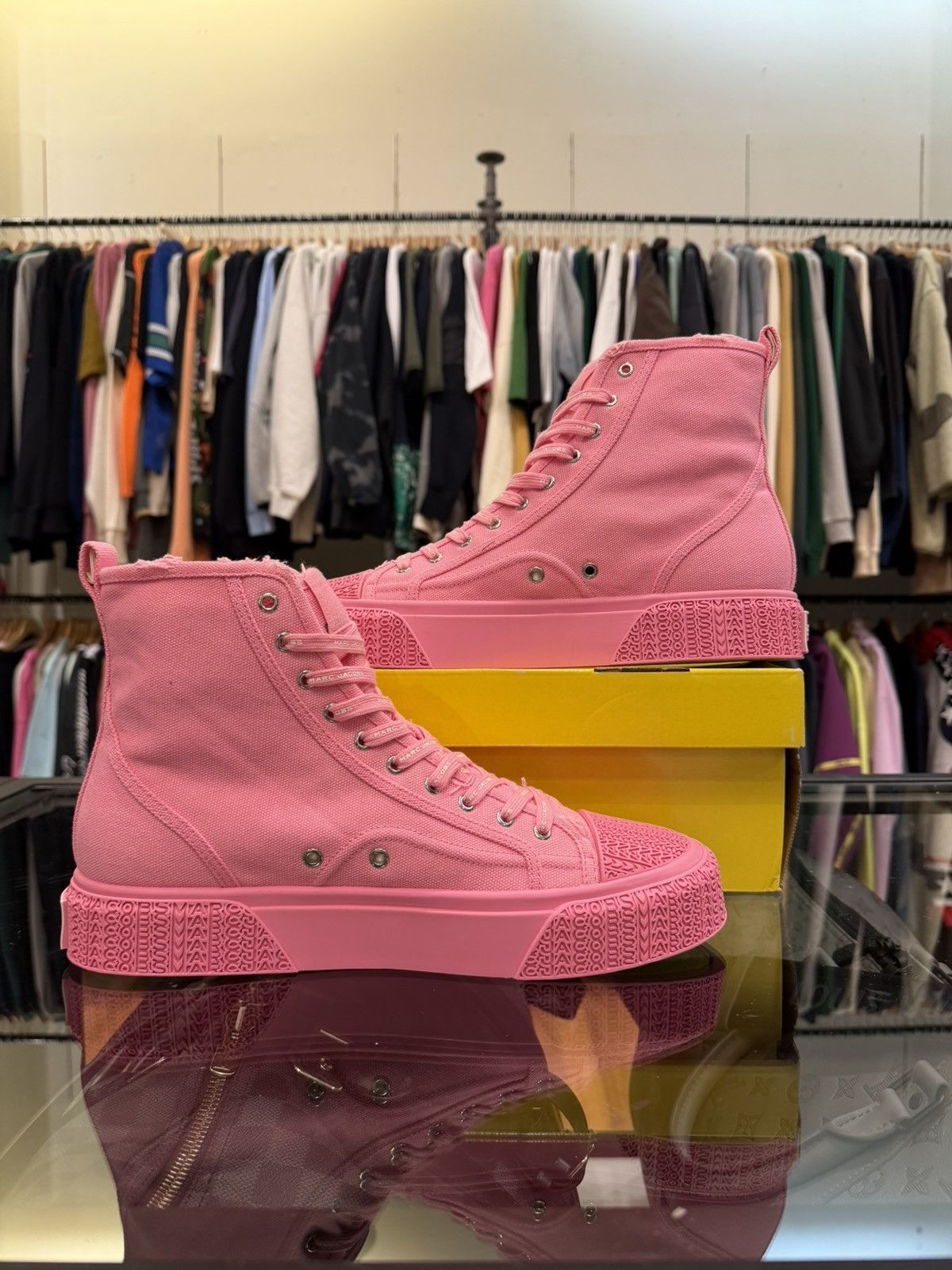 Marc Jacobs Marc Jacobs The High Top Sneakers Ribbon Pink Size US 10 / EU 43 - 2 Thumbnail