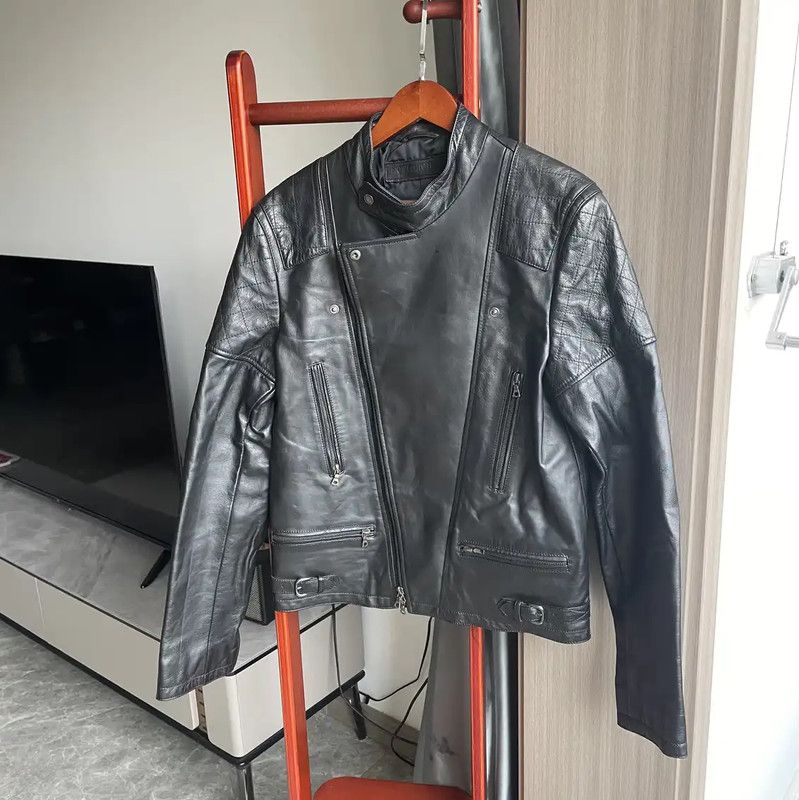Neil Barrett Black Leather Jacket for Men 0089