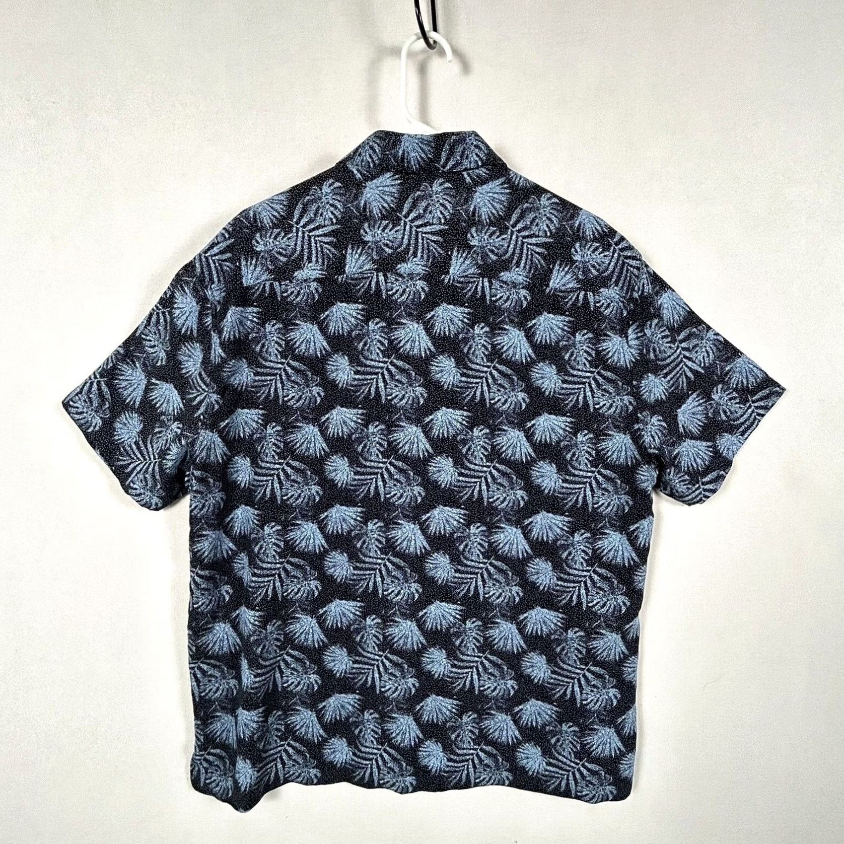 Nat Nast VINTAGE Nat Nast Silk Blend Camp Shirt Men L Blue White Floral Short Sleeve Hawaiian Size US L / EU 52-54 / 3 - 5 Thumbnail