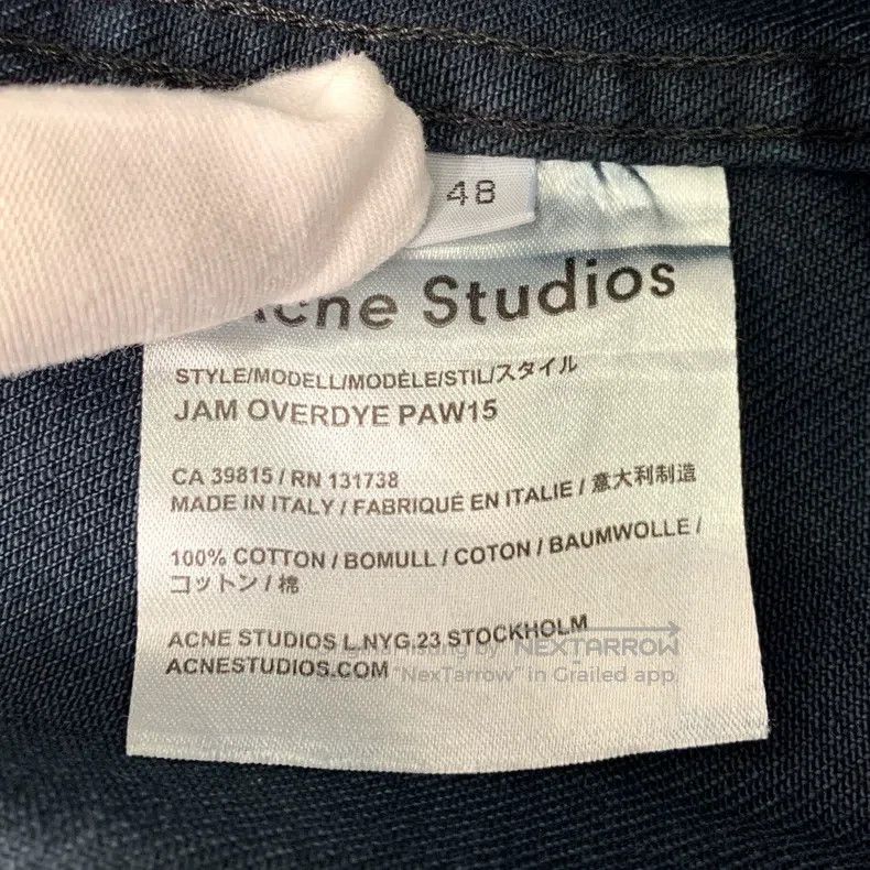 Acne Studios Acne Studios Dark Blue Cotton Lapel Long Sleeve Denim Jack Size US M / EU 48-50 / 2 - 6 Thumbnail