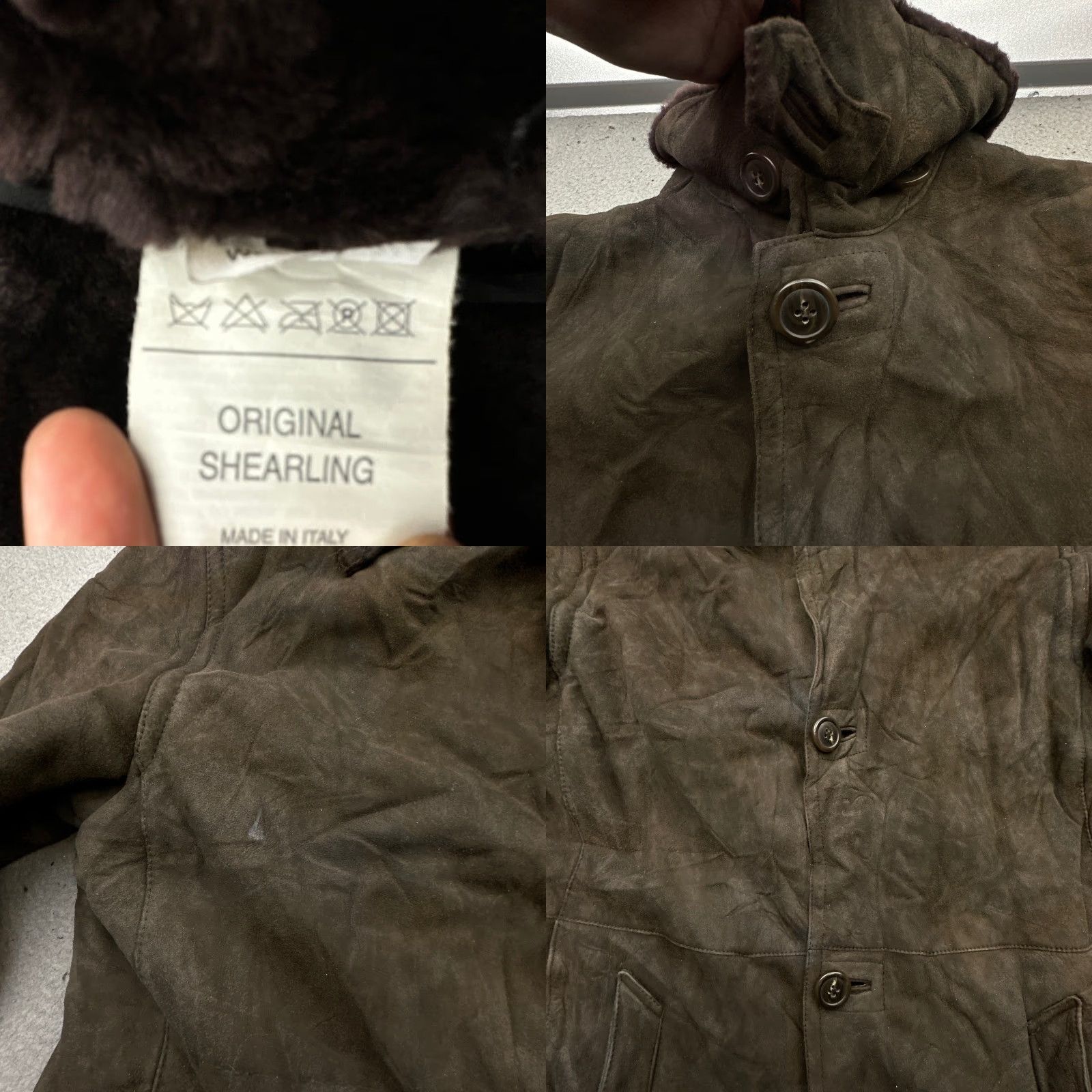 Vintage Metropolitan View Original Shearling Coat Mens L Brown Leather Italy Coat Overcoat Men Regular Large Size US L / EU 52-54 / 3 - 8 Thumbnail