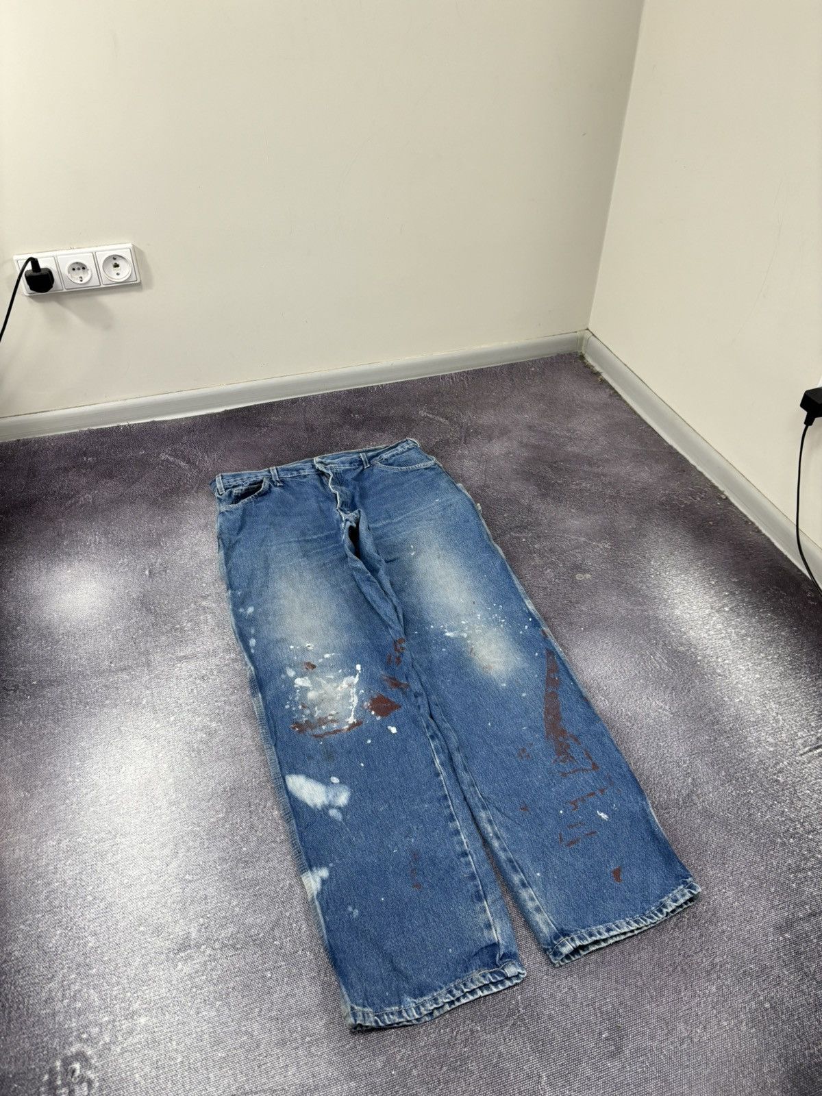 Dickies Vintage Dickies Relaxed Fit Painted Work Blue Denim Jeans Size US 36 / EU 52 - 7 Thumbnail