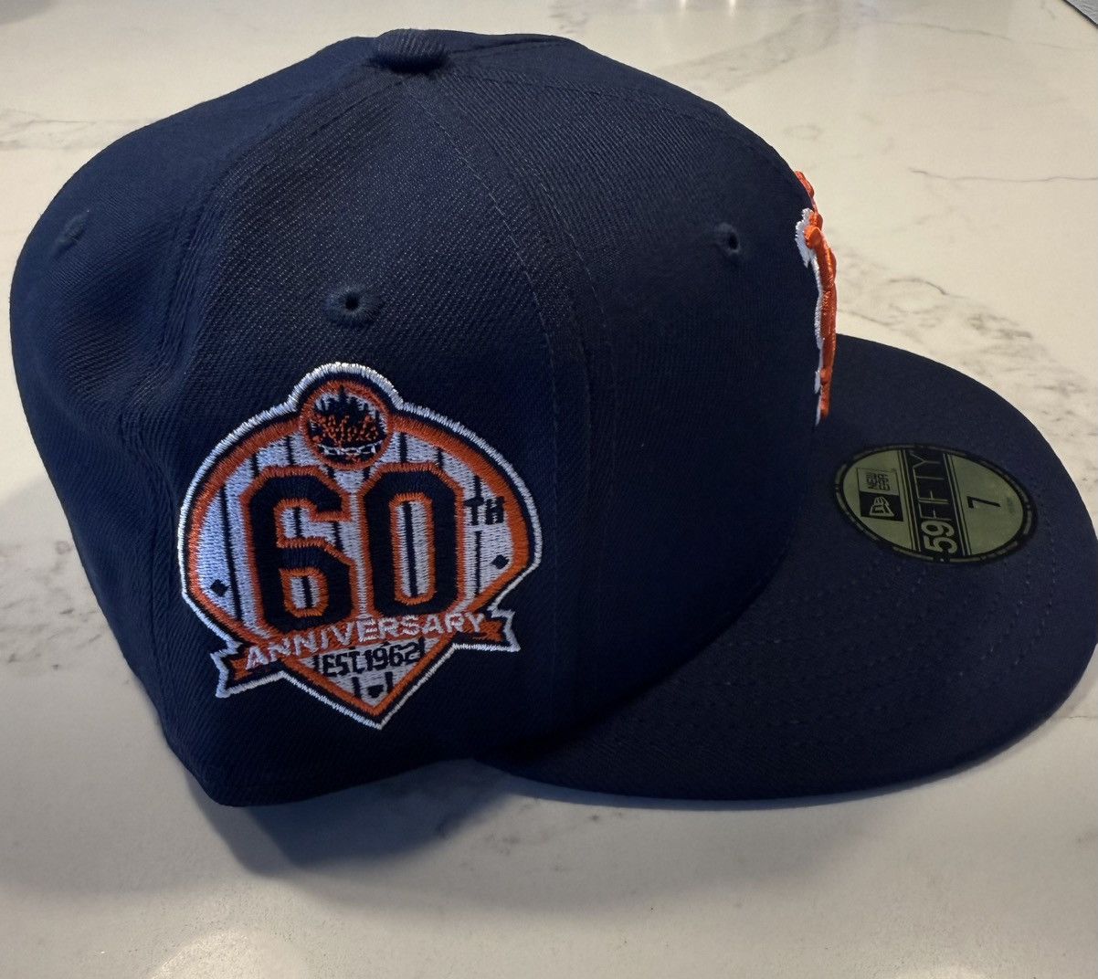 New Era NY Mets 60th Anniversary 59FIFTY New Era Fitted Navy Hat Size ONE SIZE - 2 Thumbnail